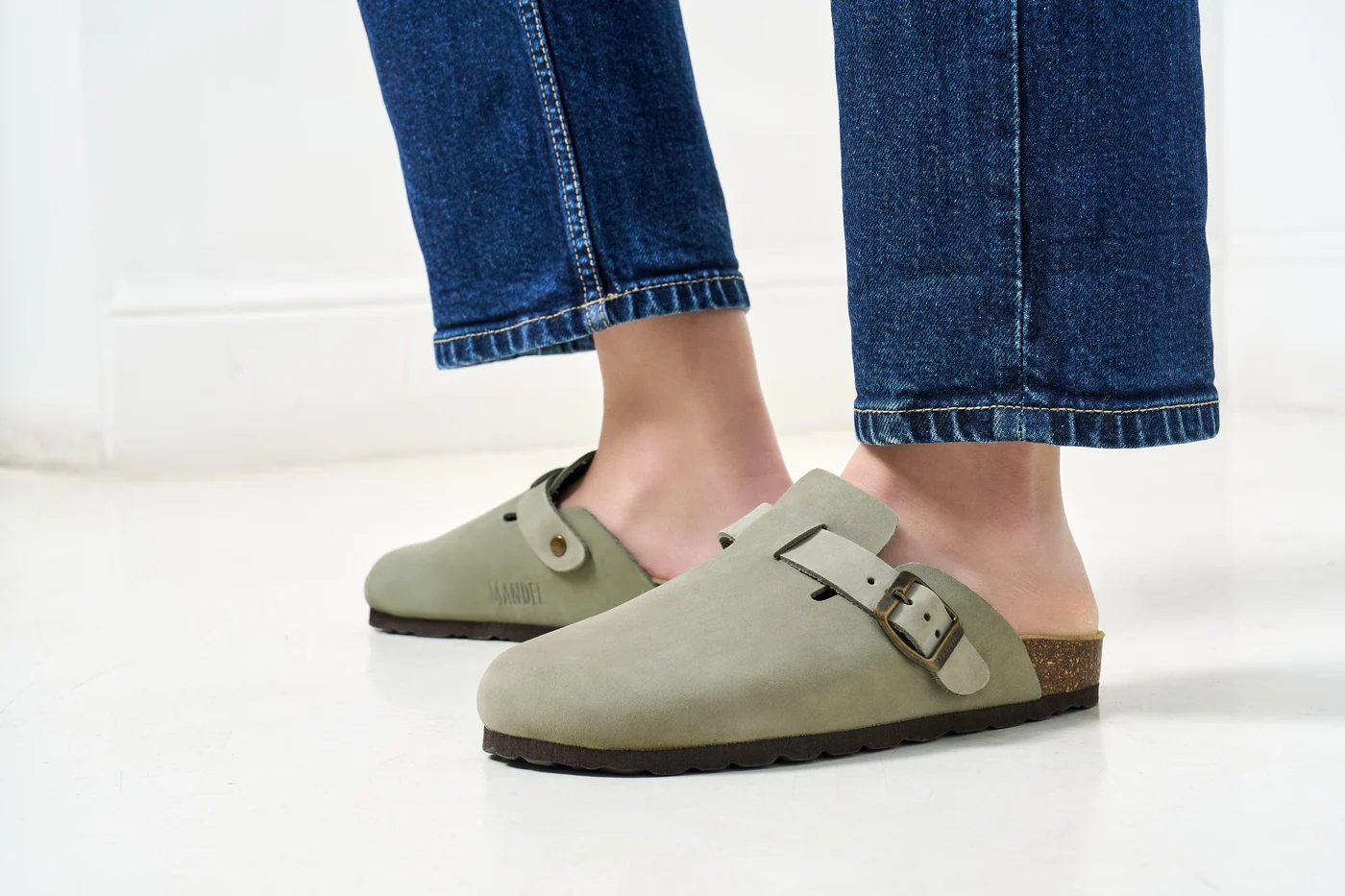 Sabots Noe Nubuck Olive Green - Femme - Image 4