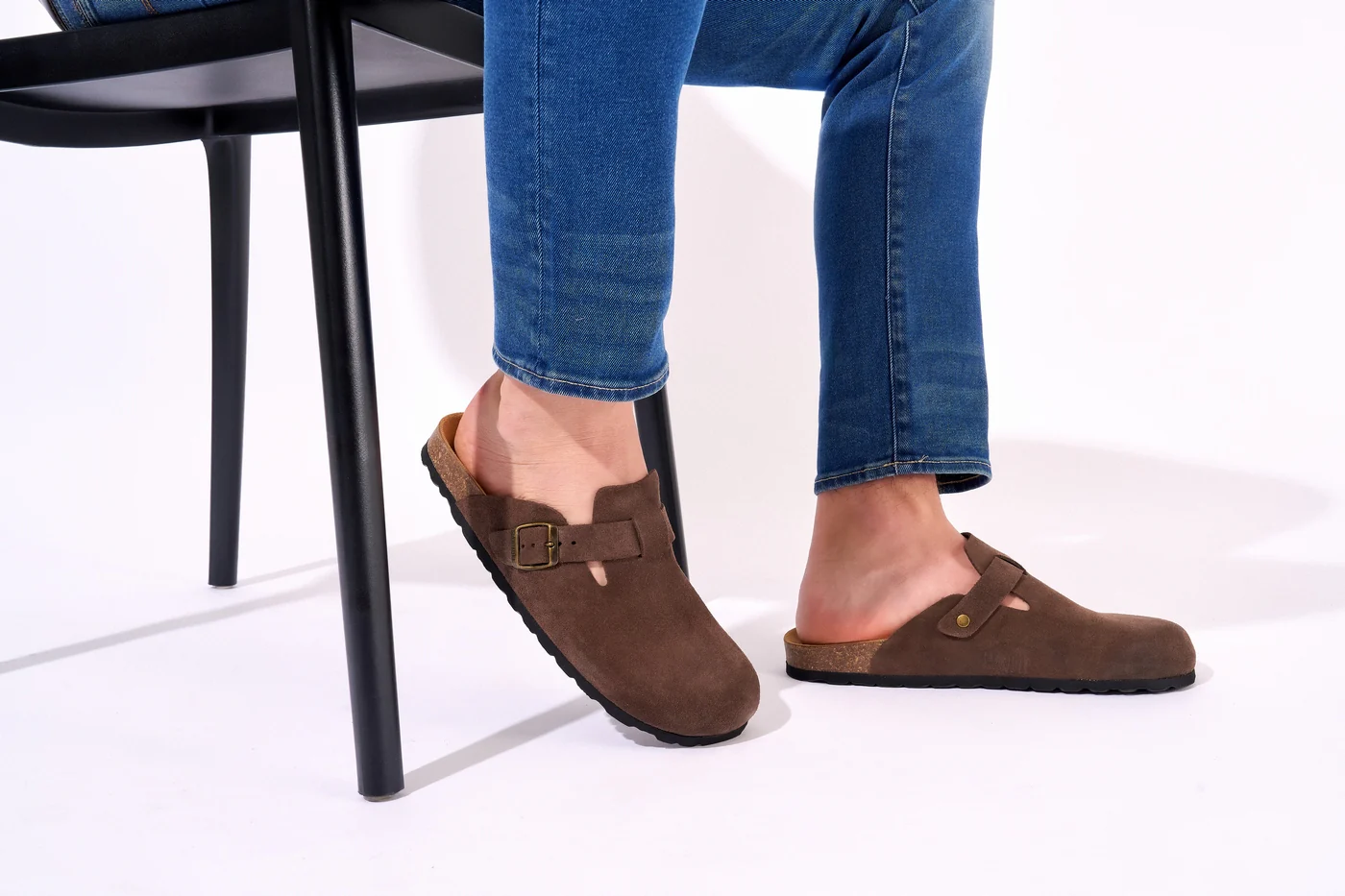 Sabots Noe Suede Maron Brown - Homme - Image 3
