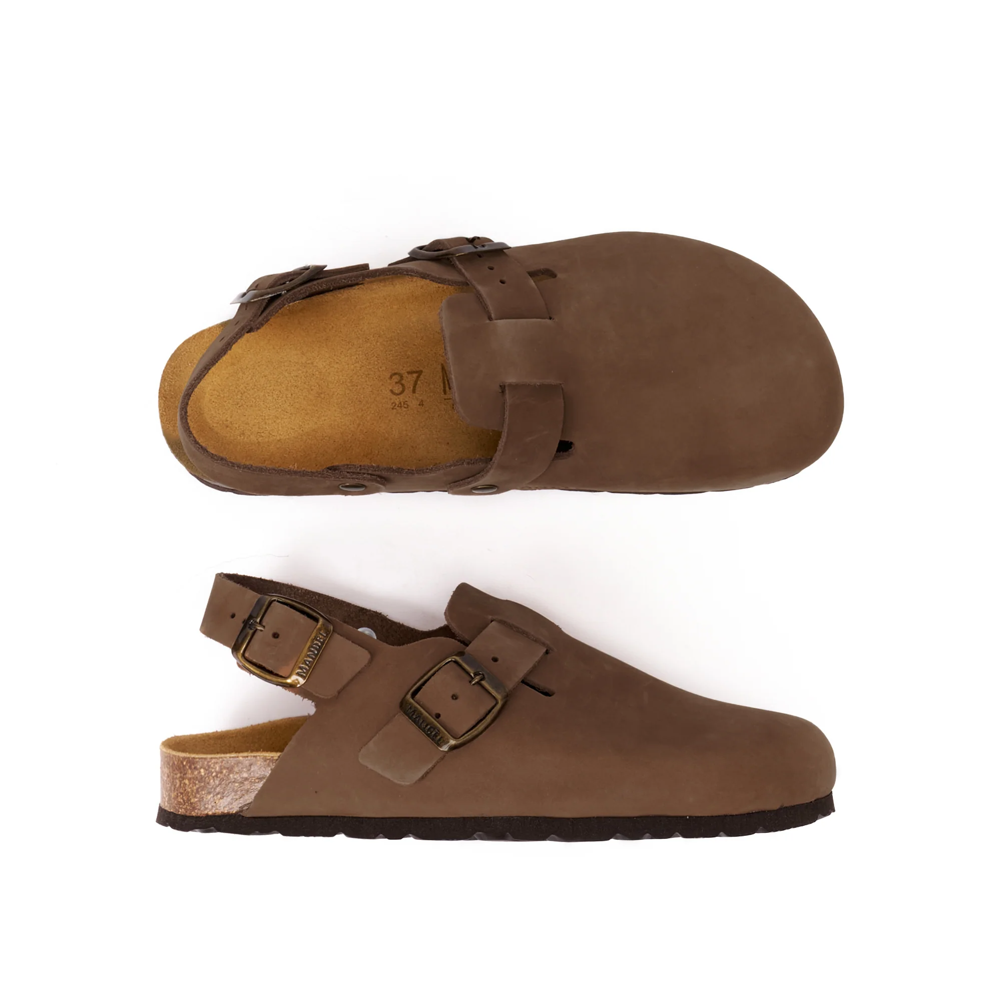 Sabots Oscar Nubuck Noir Marron - Femme - Image 5