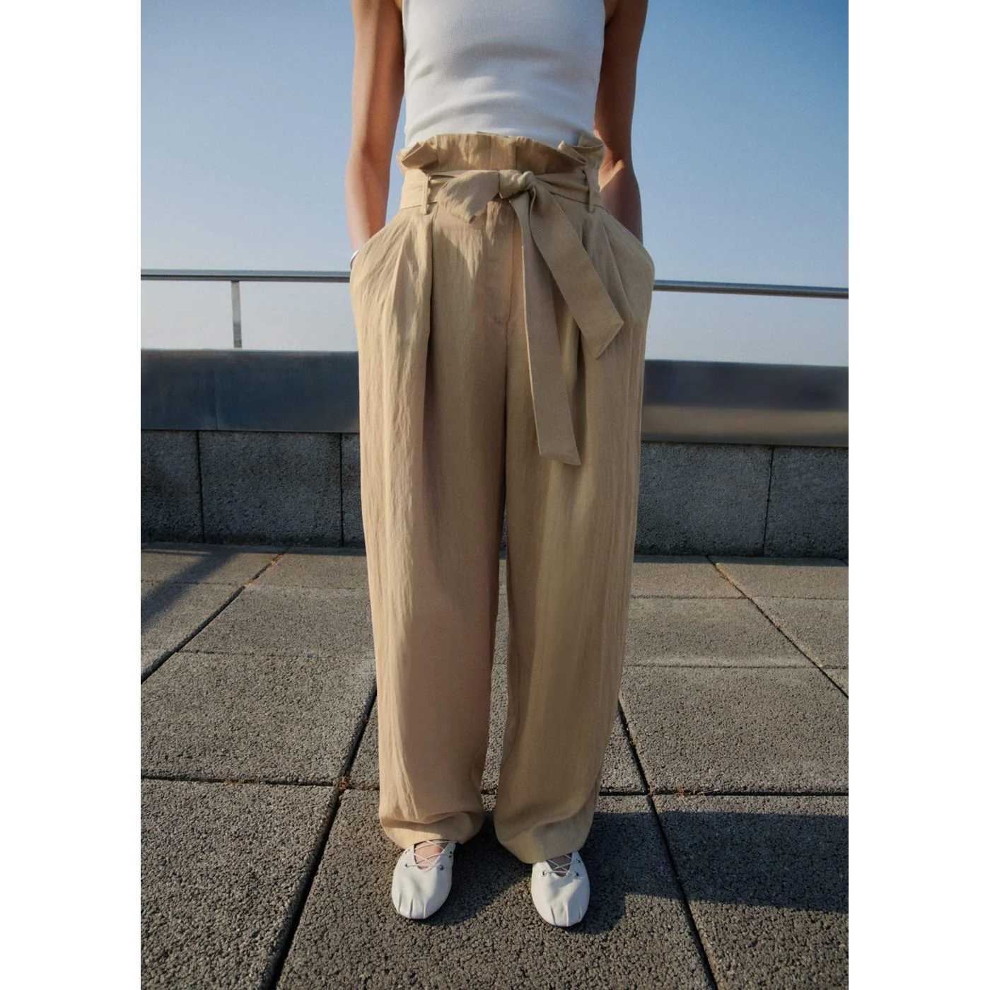Pantalon Paper - Beige - Image 2