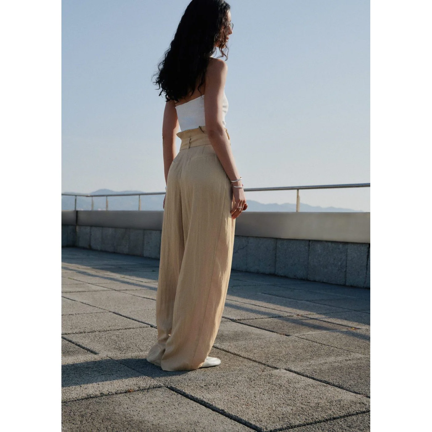 Pantalon Paper - Beige - Image 3