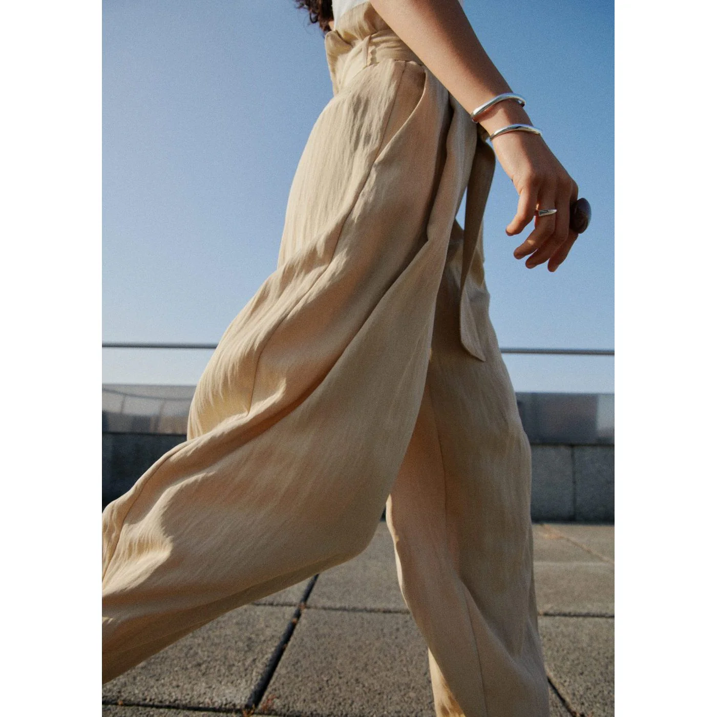 Pantalon Paper - Beige - Image 4