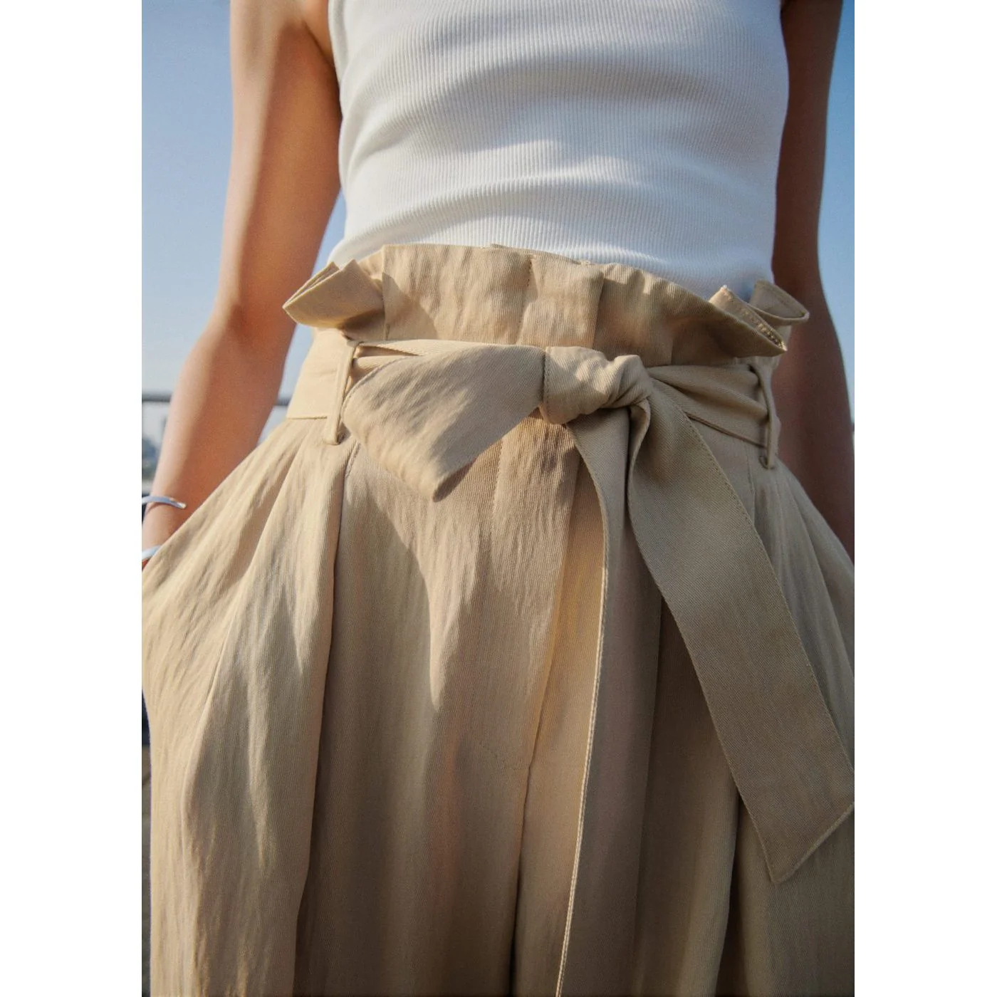 Pantalon Paper - Beige - Image 5