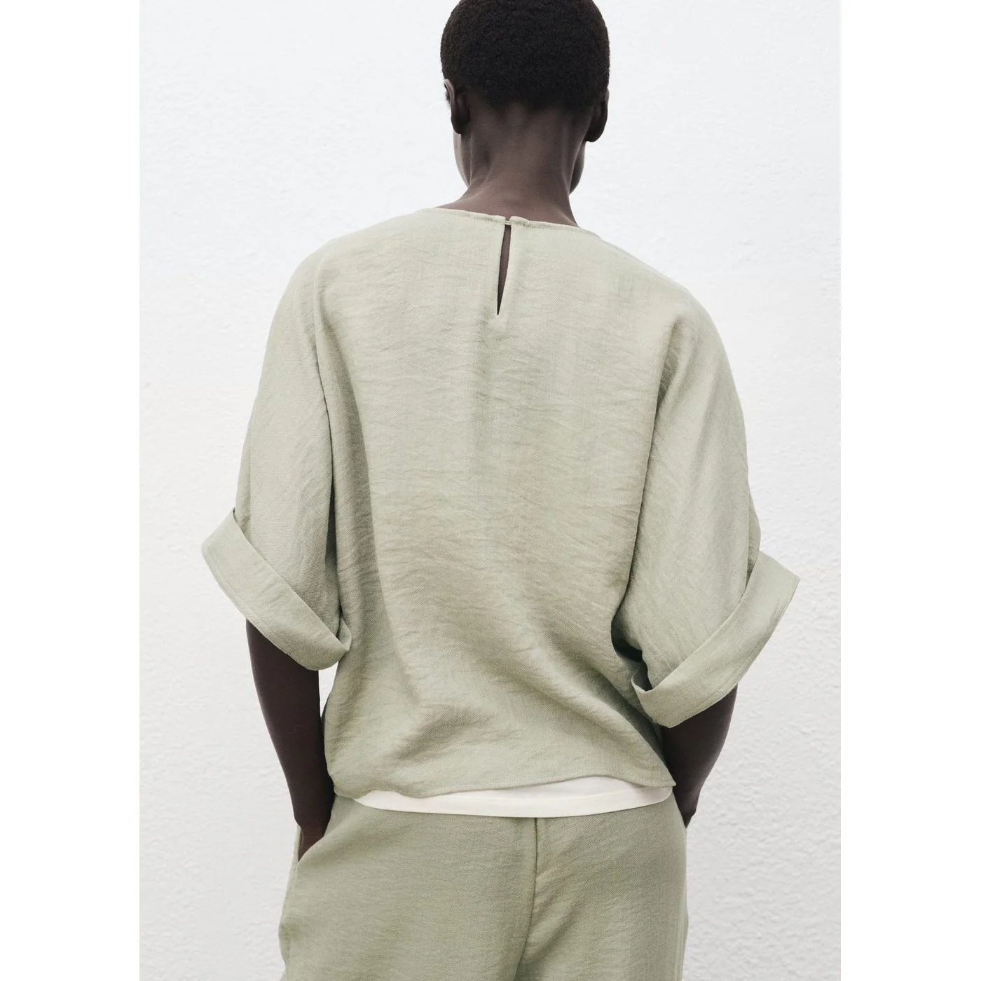 Blouse Salvia - Aqua Green - Image 3