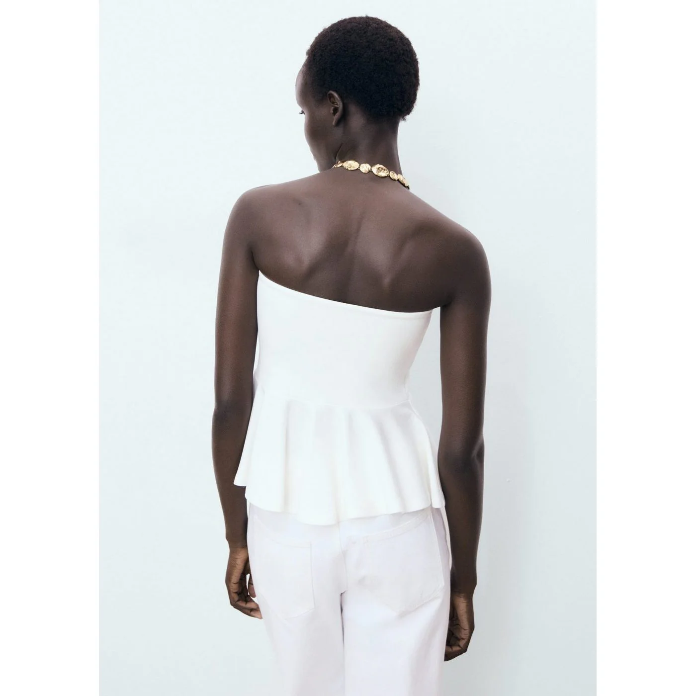 Top Peplum - Blanc - Image 3