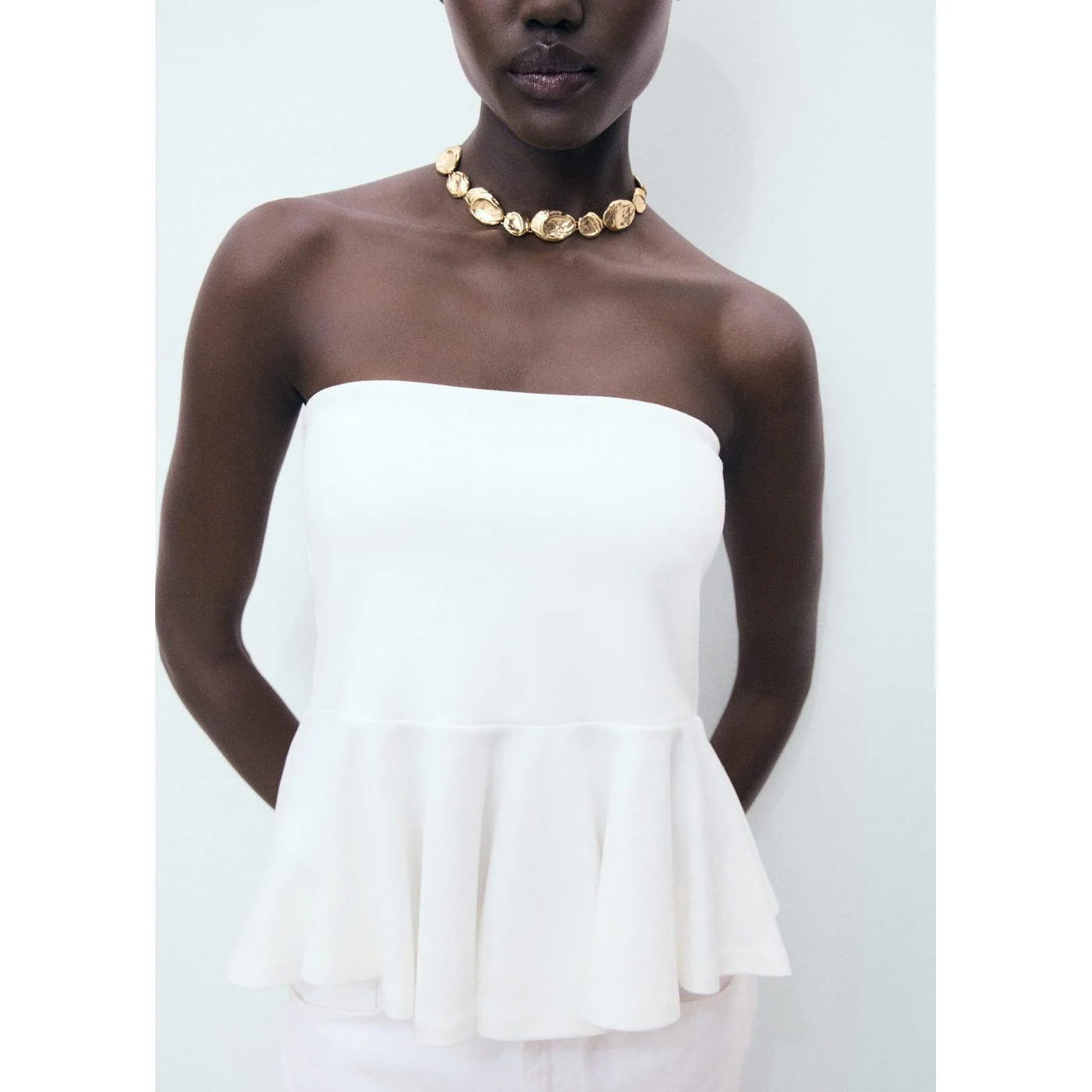Top Peplum - Blanc - Image 5