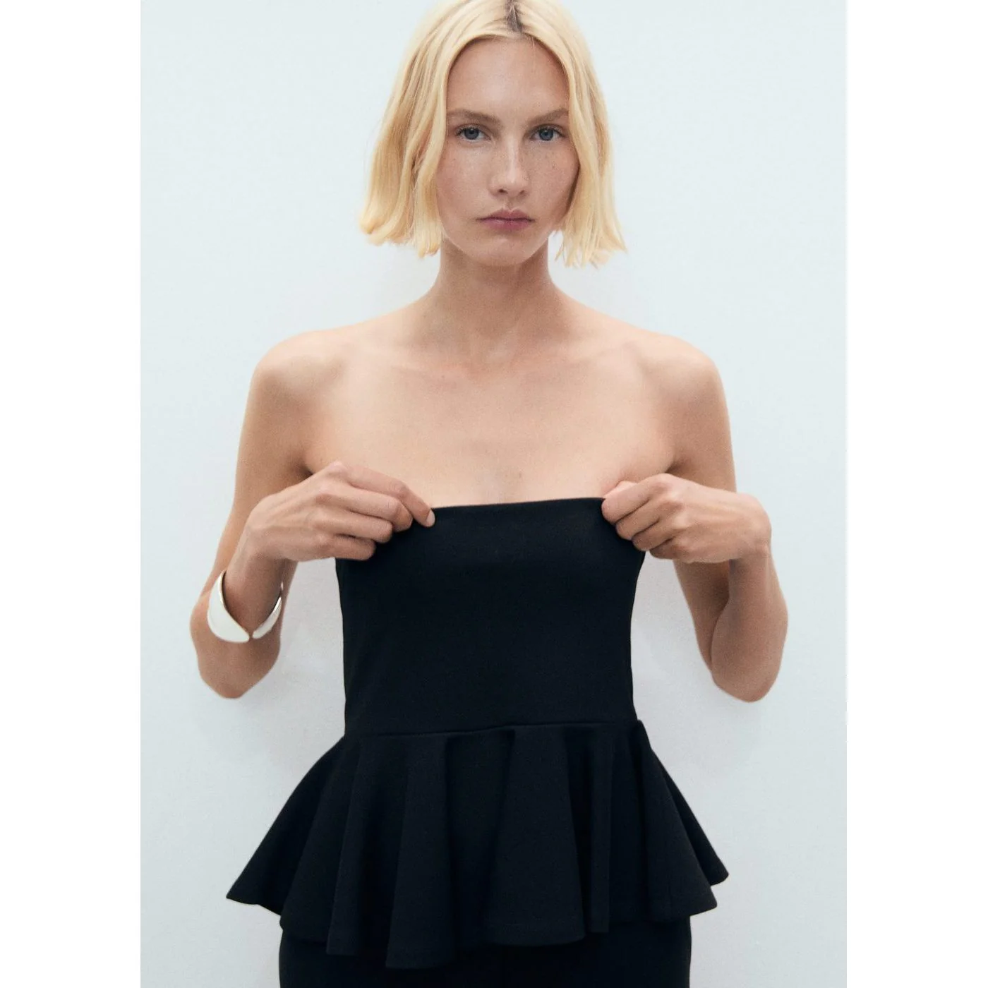 Top Peplum - Noir - Image 2
