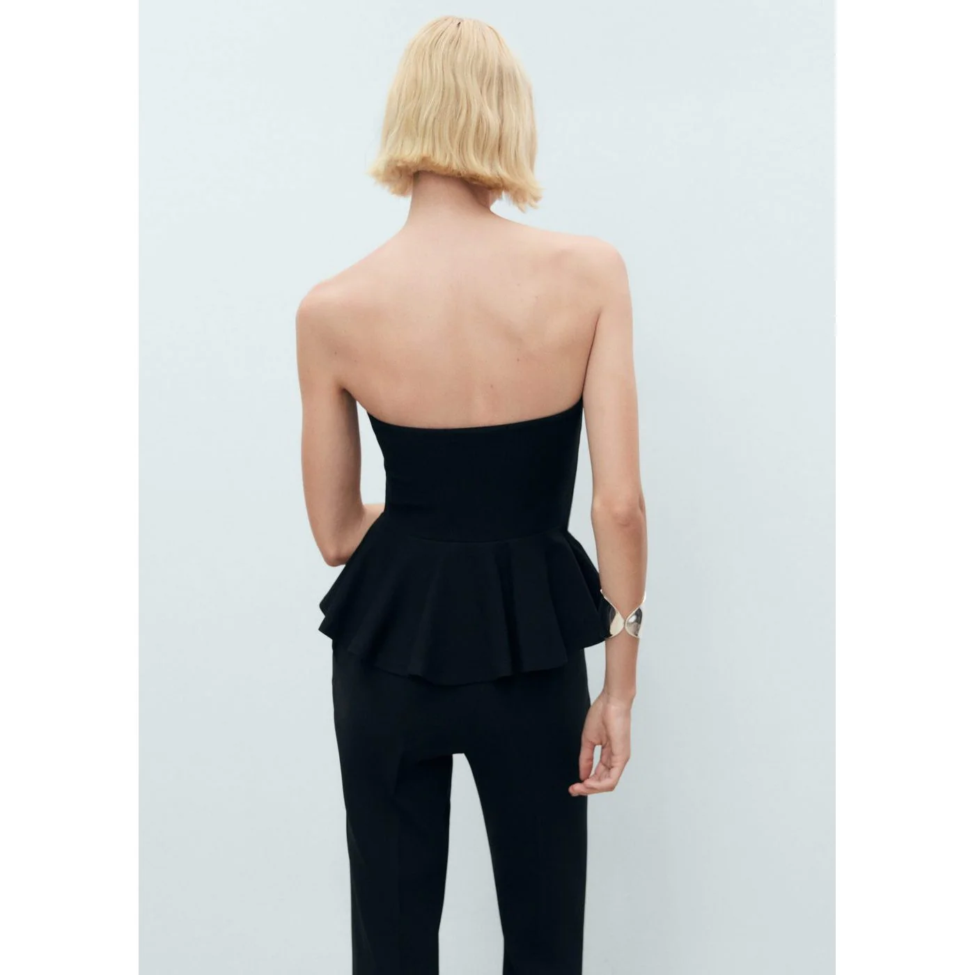 Top Peplum - Noir - Image 3