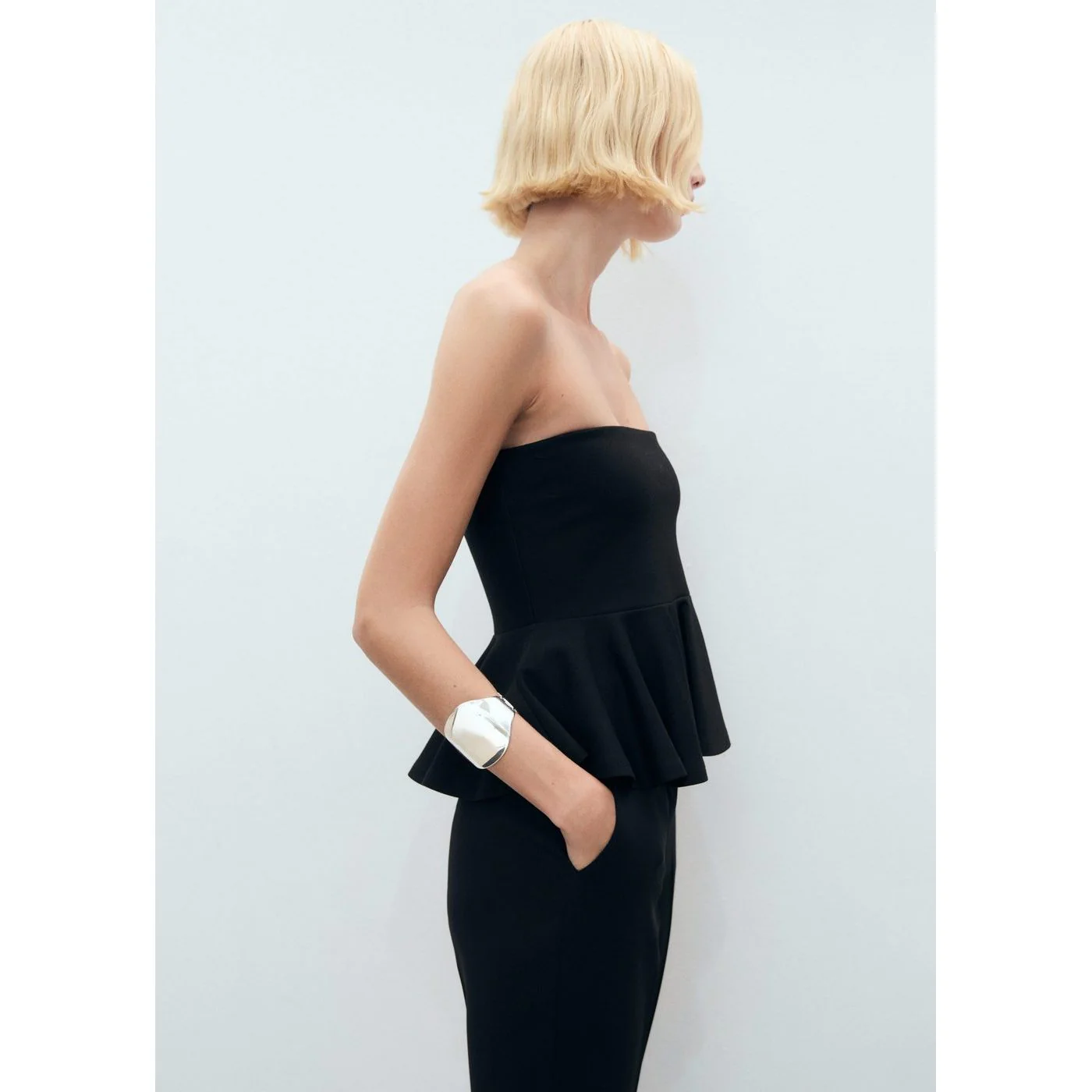 Top Peplum - Noir - Image 4