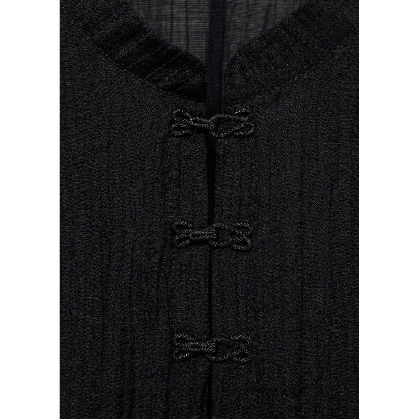 Blouse Mandarin - Black - Image 7