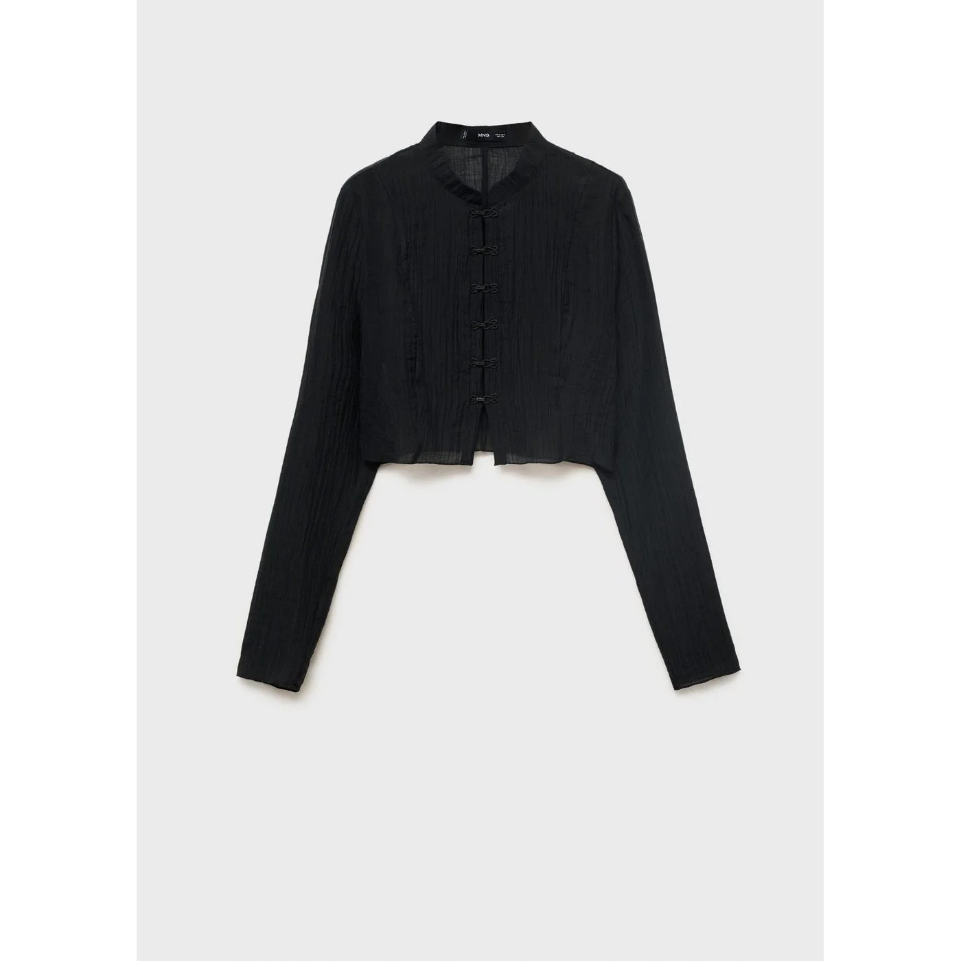Blouse Mandarin - Black - Image 8