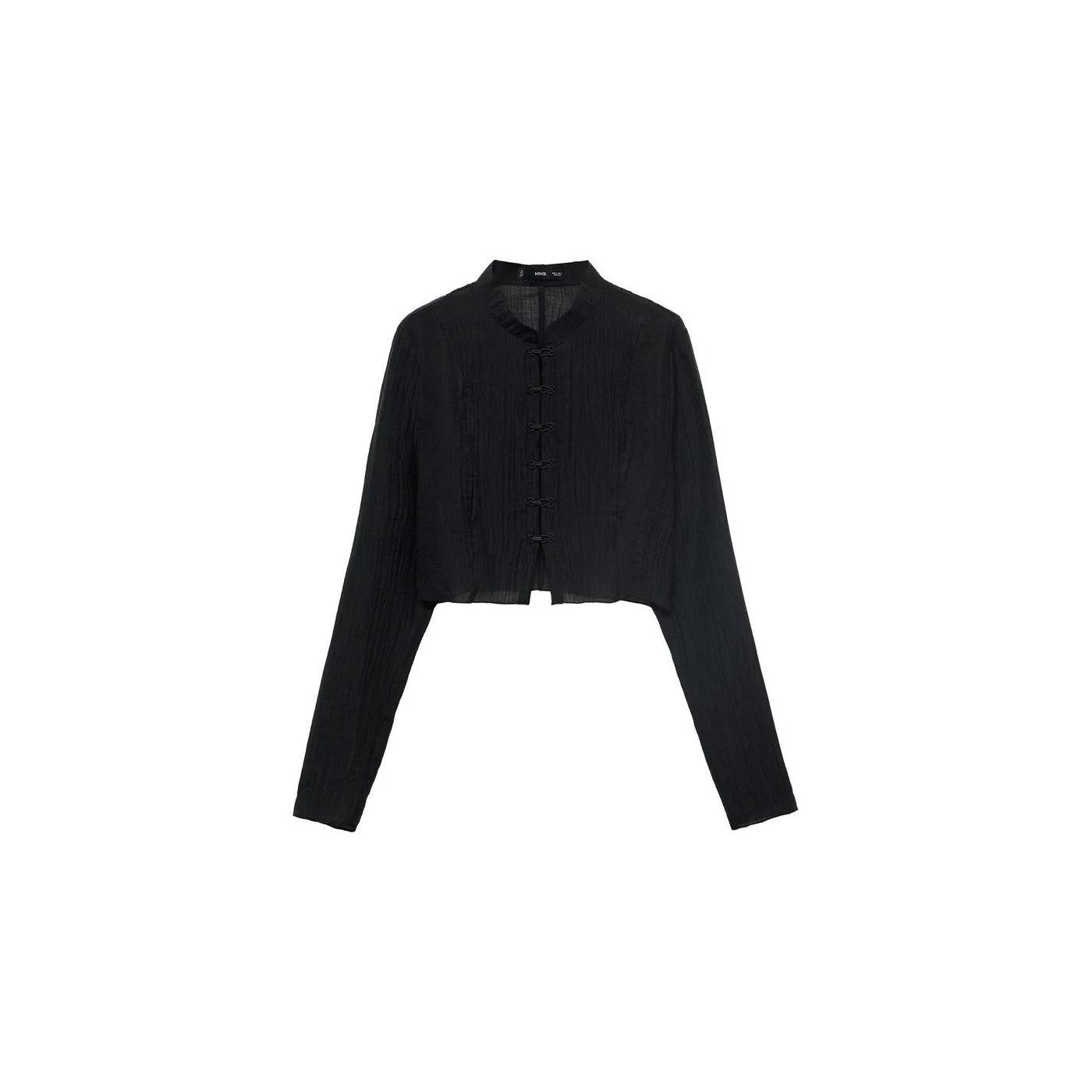 Blouse Mandarin - Black - Image 9