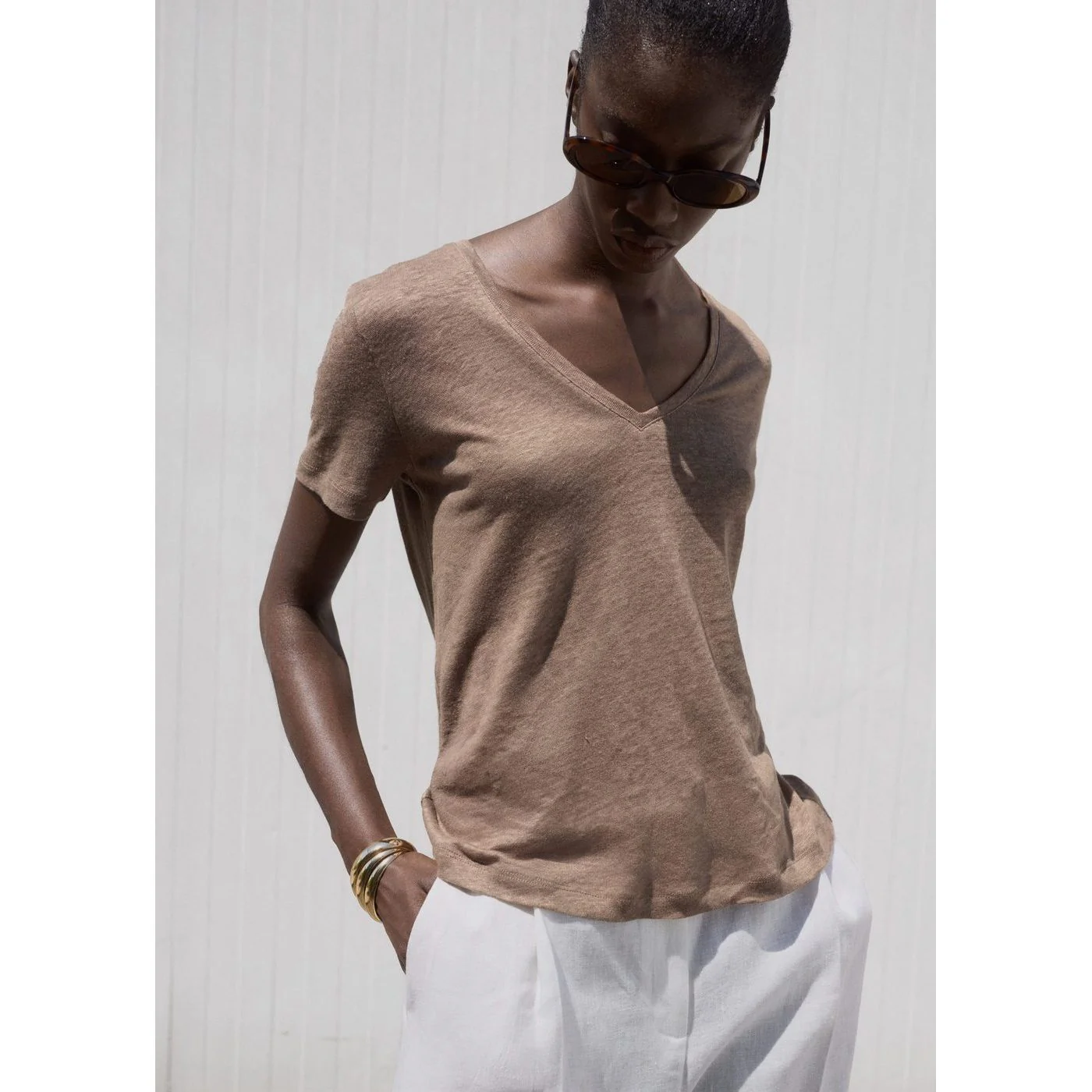 T-Shirt Linito - Brun Clair/Pastel - Image 2