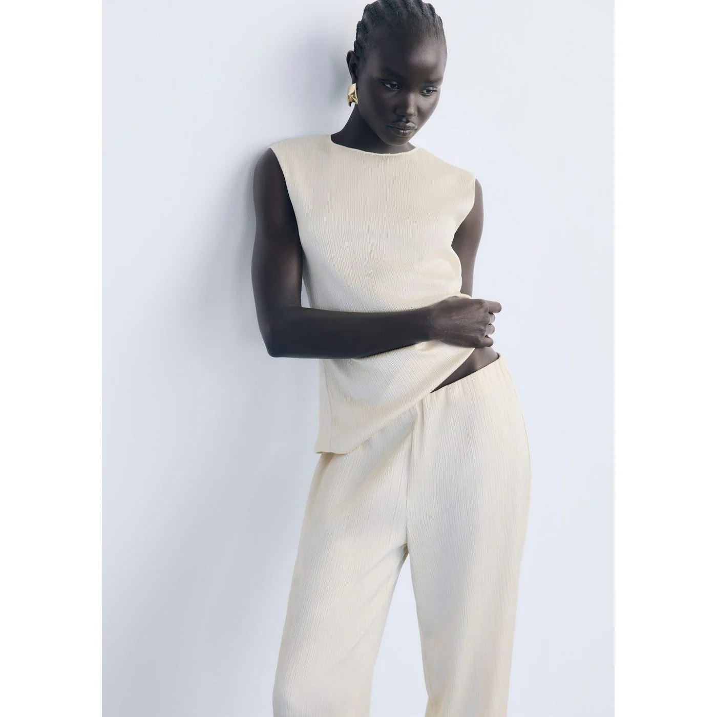 Pantalon Plis - Brut - Image 4