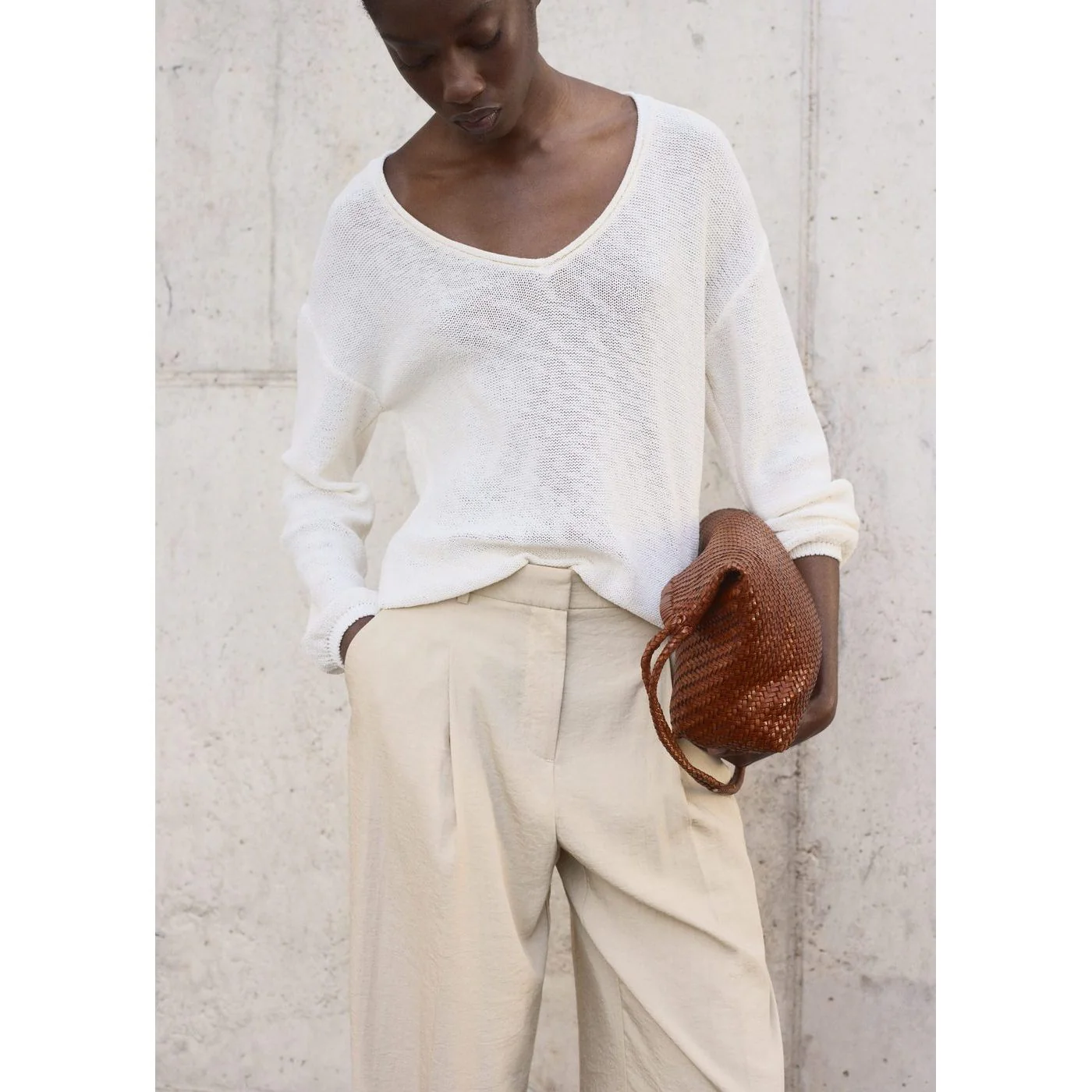 Pantalon Carla - Light/Pastel Grey - Image 4