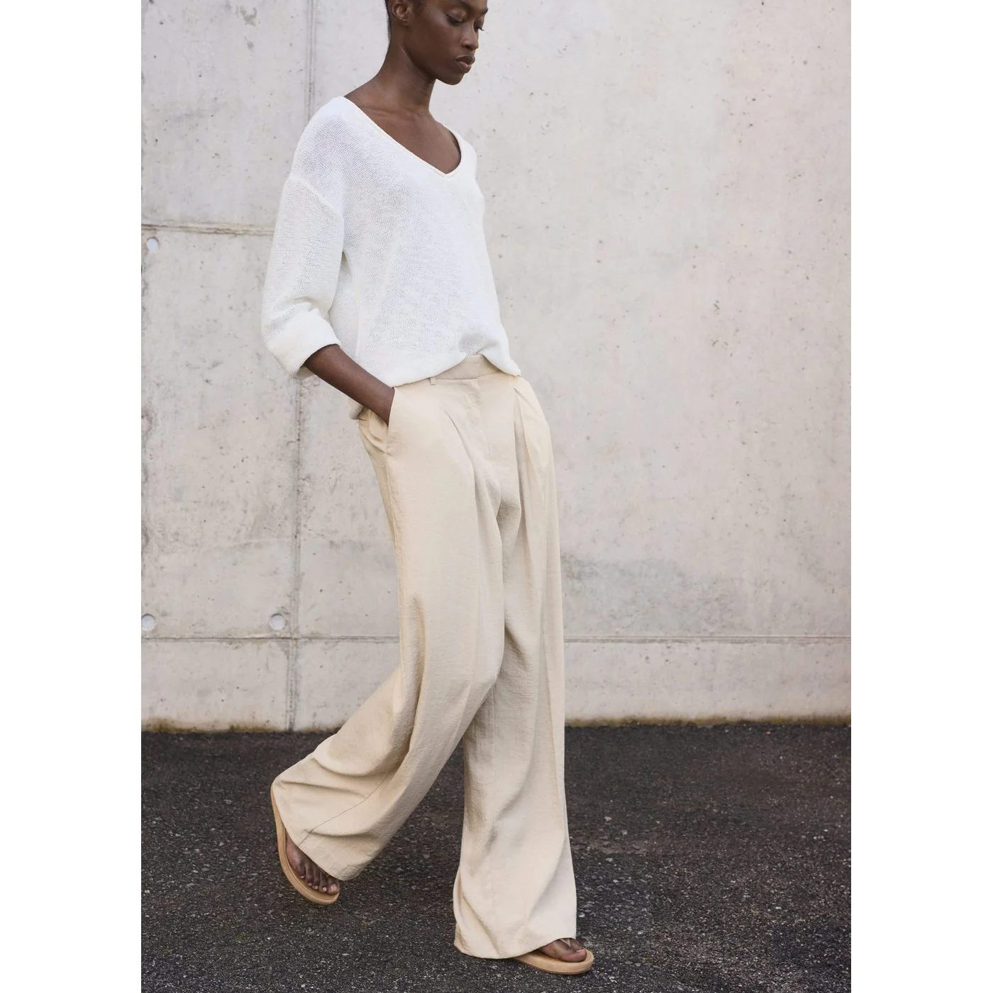 Pantalon Carla - Light/Pastel Grey - Image 5