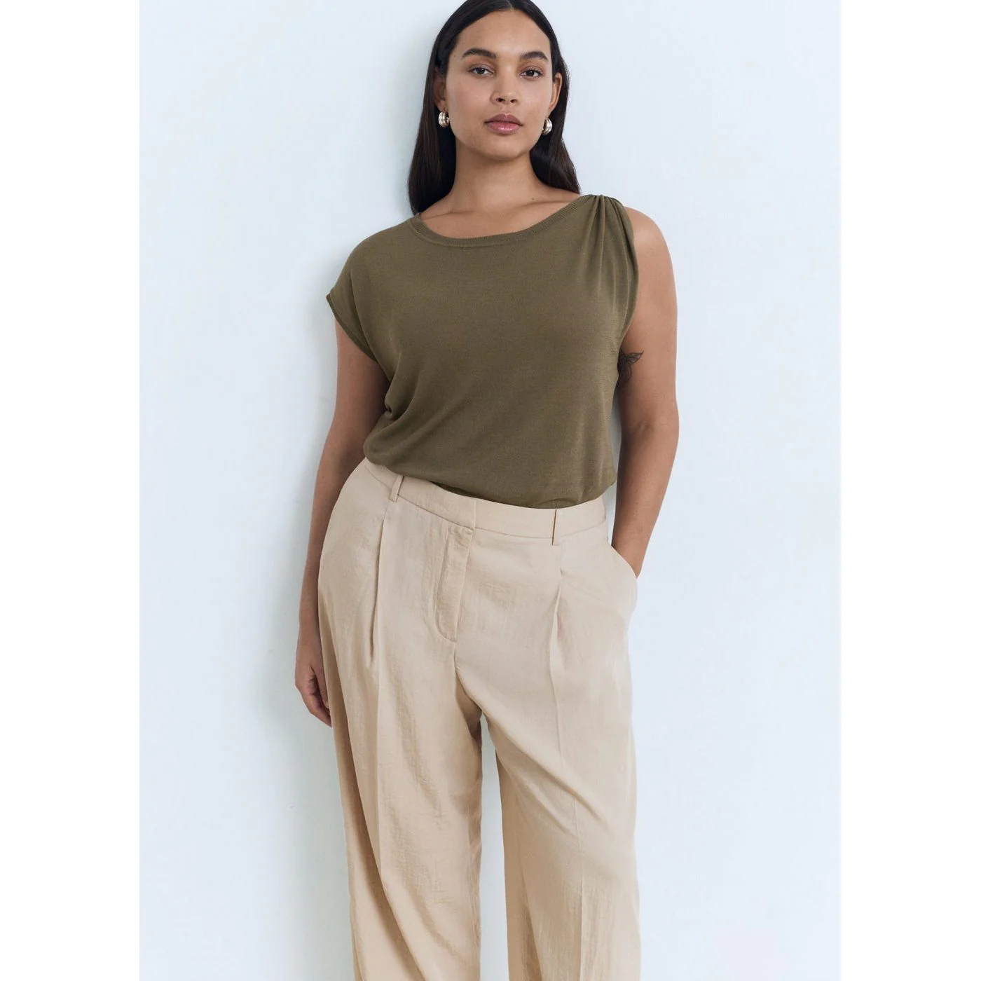 Pantalon Carla - Light/Pastel Grey - Image 8
