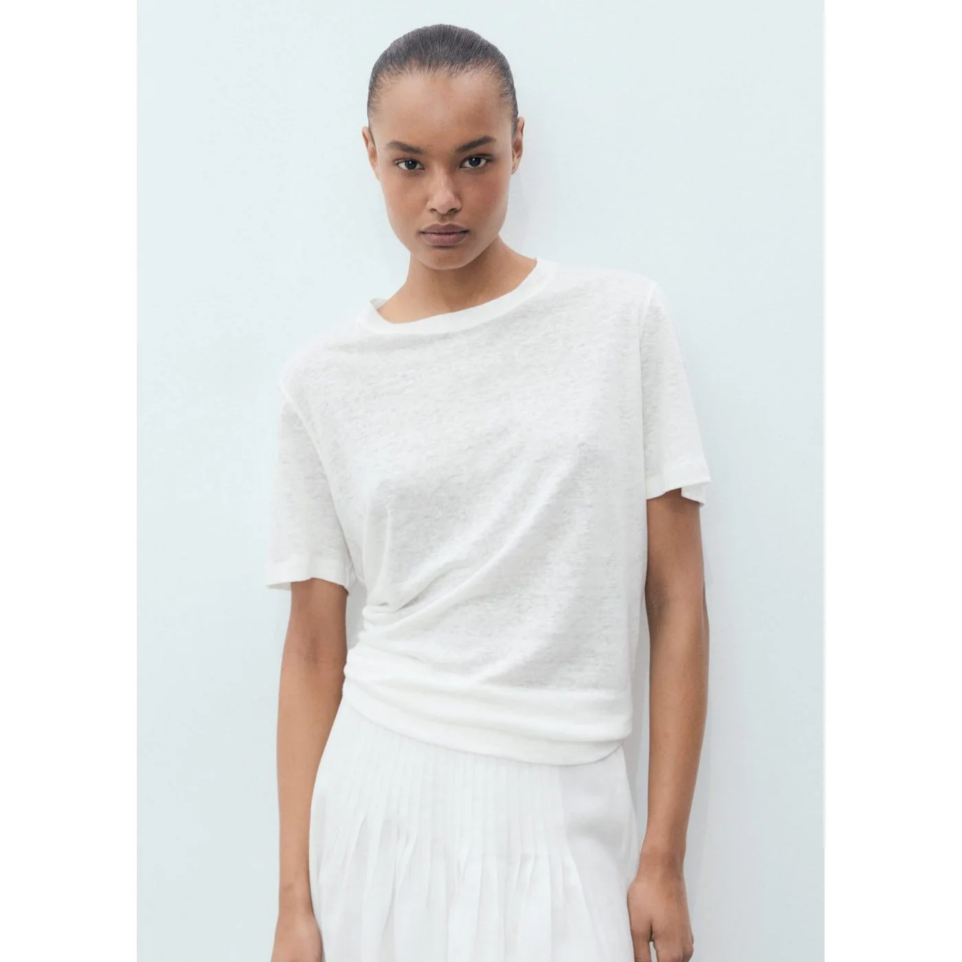 T-Shirt Lenu - Blanc Cassé - Image 2