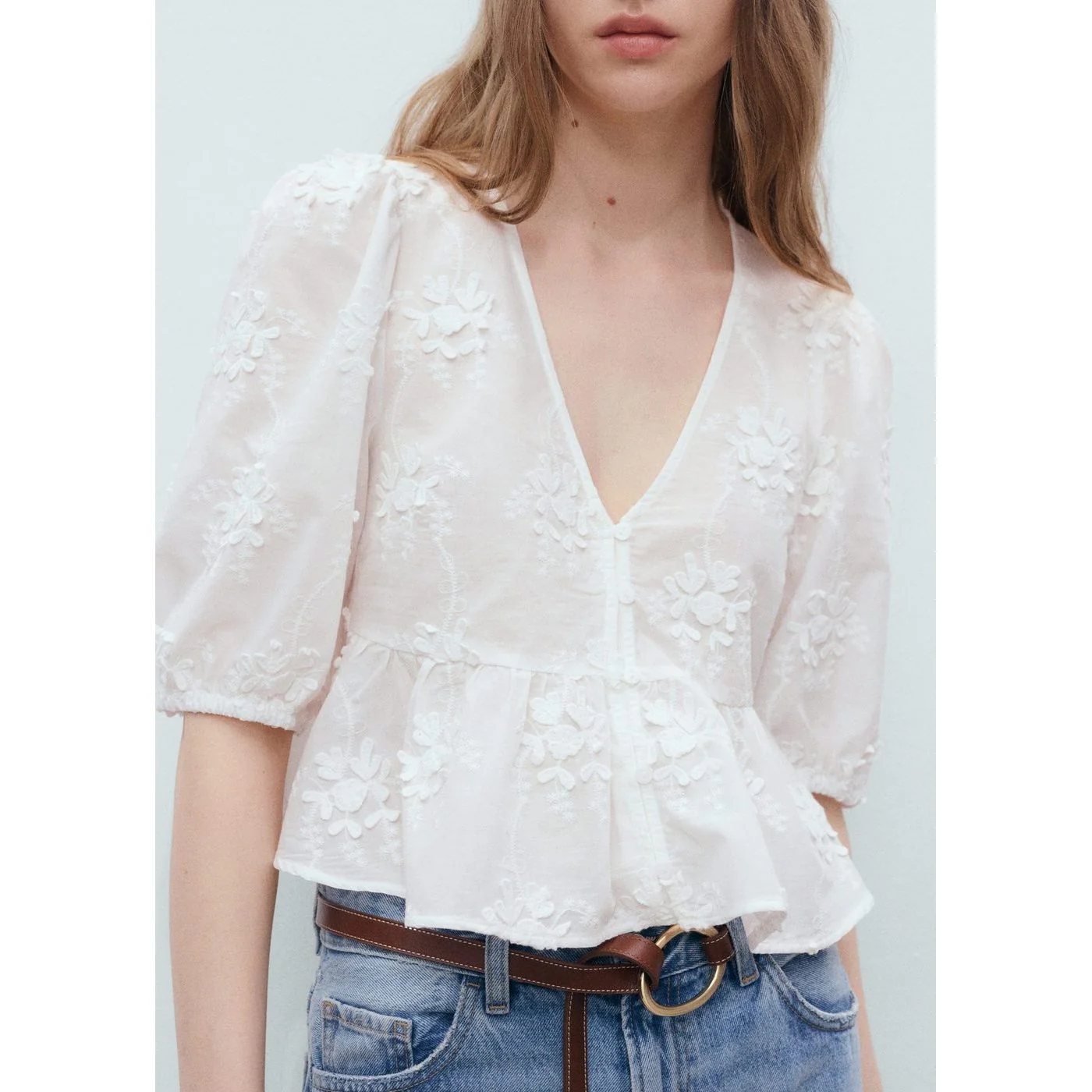 Blouse Swirly - Off White - Image 5