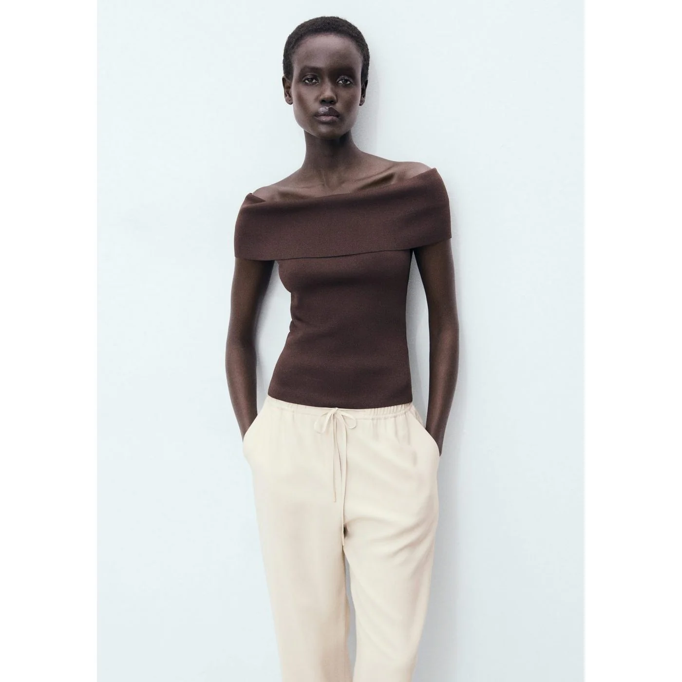Pantalon Fluido - Beige - Image 4