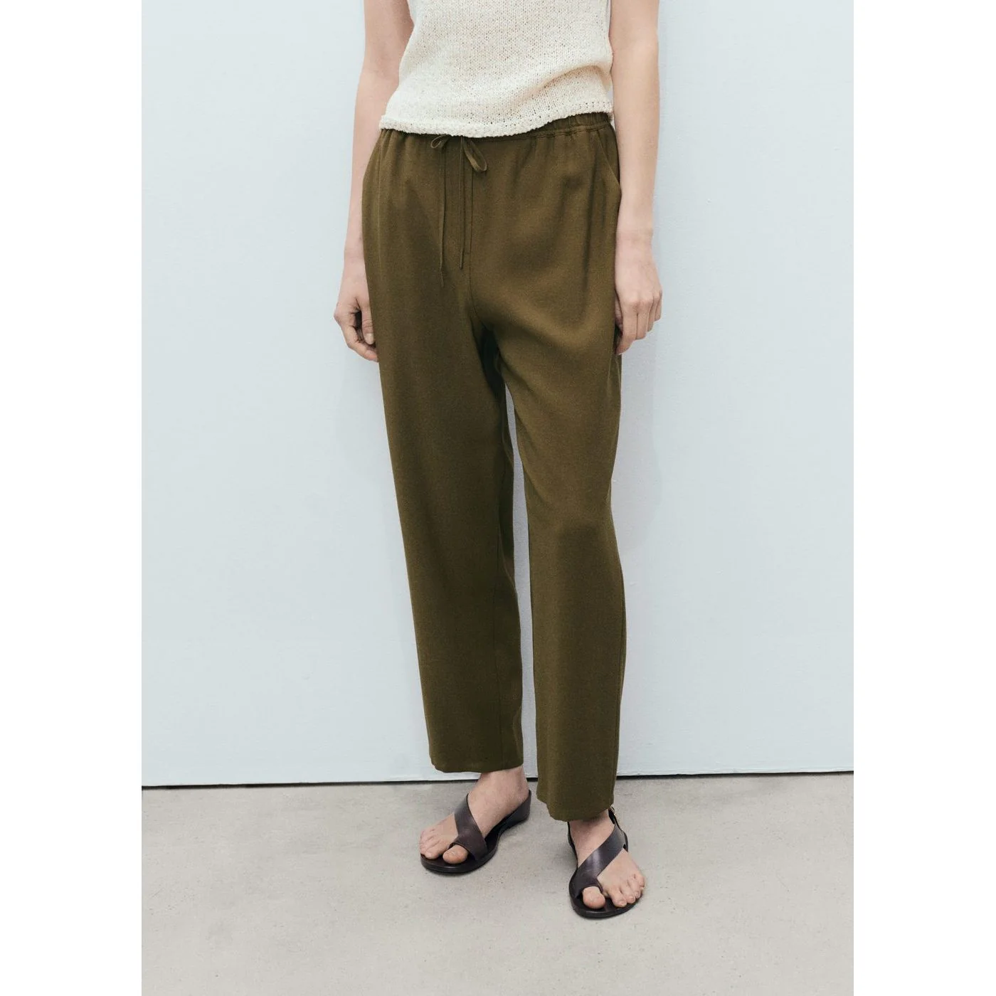 Pantalon Fluido - Kaki - Image 2
