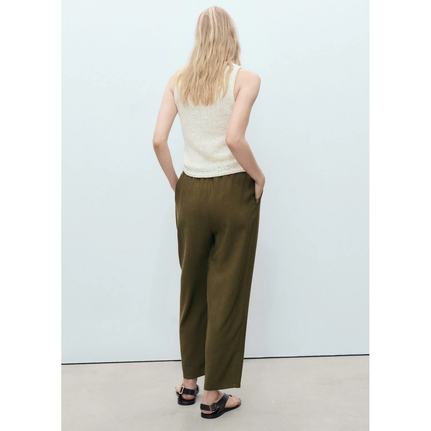 Pantalon Fluido - Kaki - Image 3