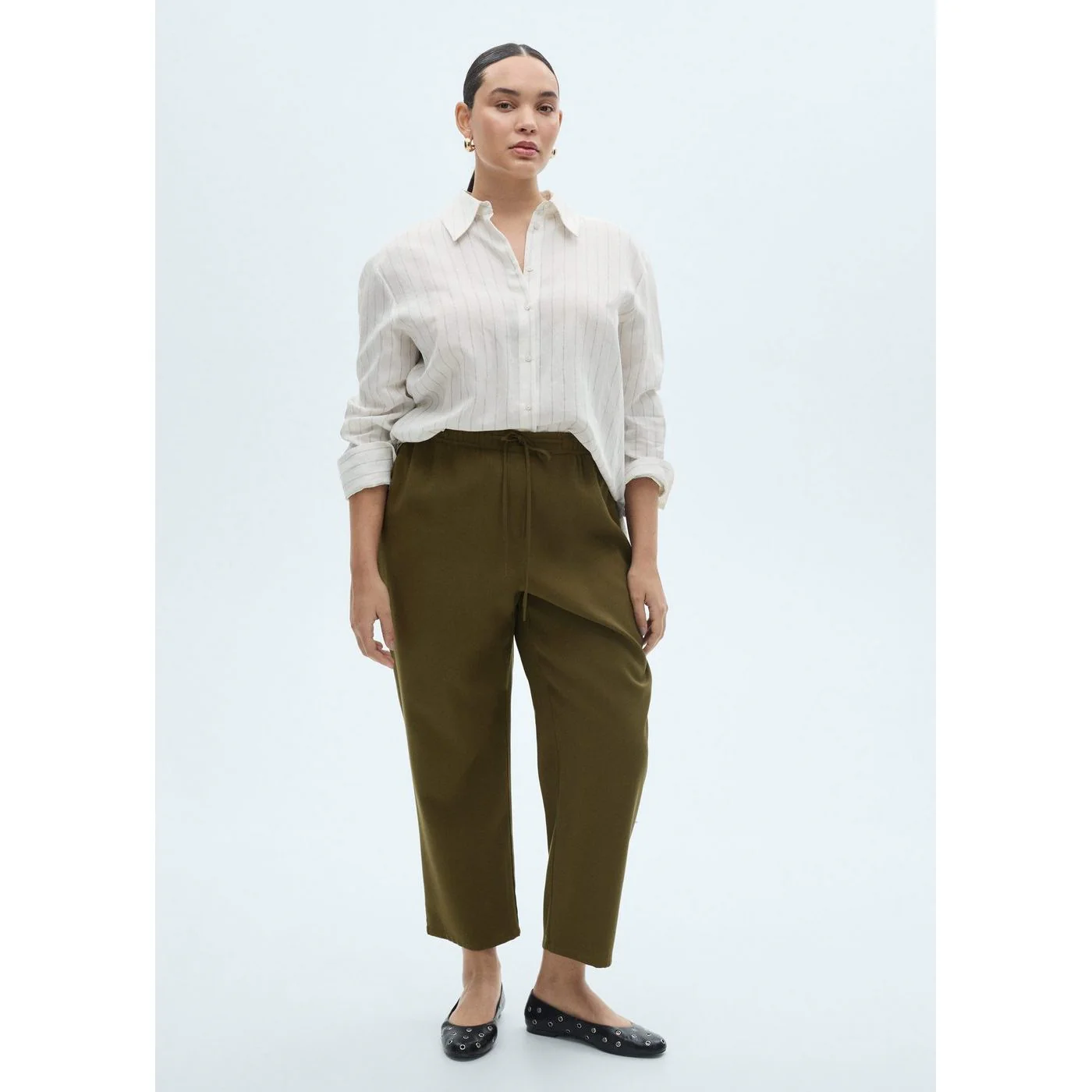 Pantalon Fluido - Kaki - Image 5