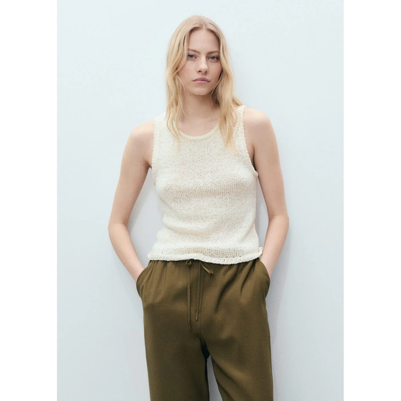 Pantalon Fluido - Kaki - Image 8