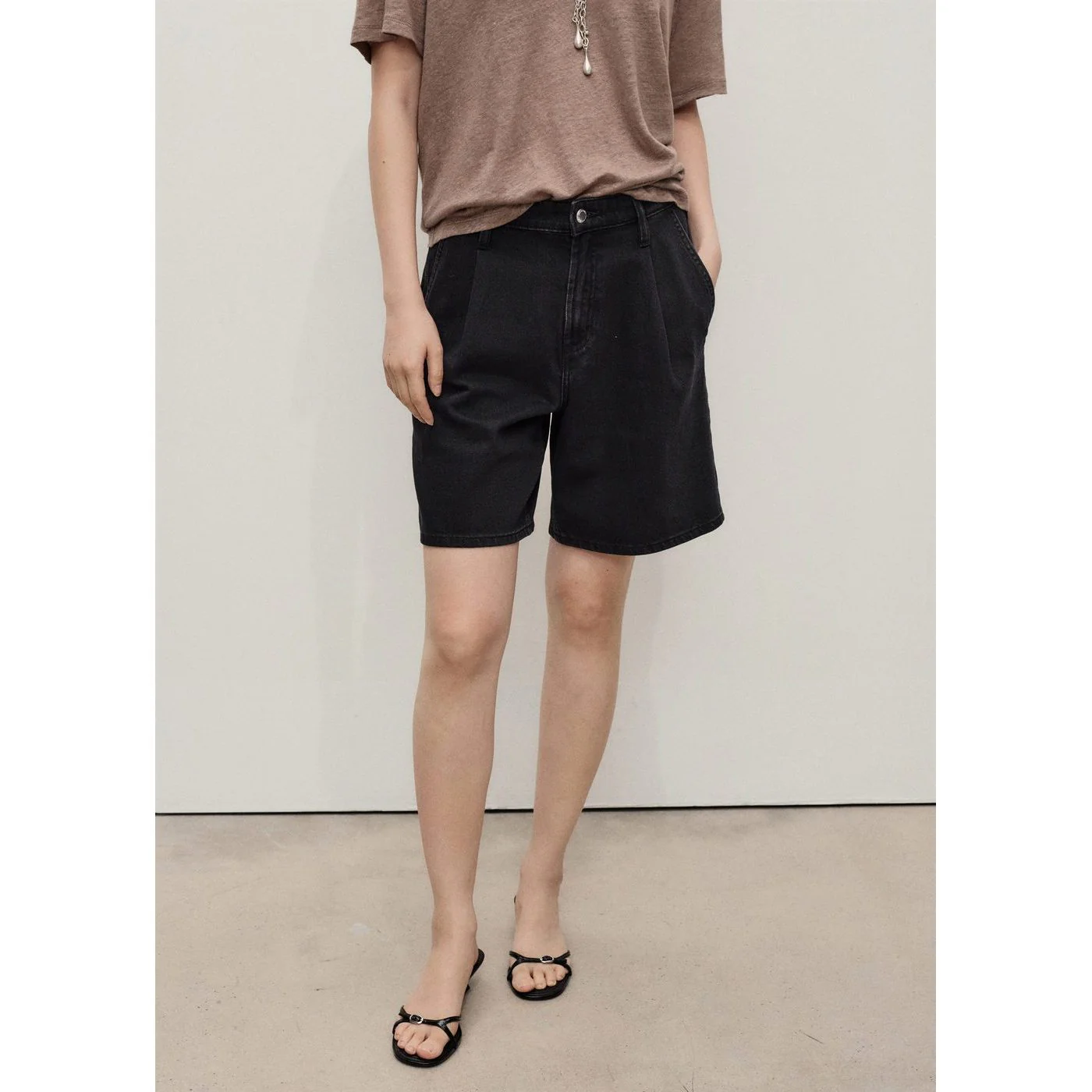 Bermuda Shorts Marina - Black Denim - Image 2