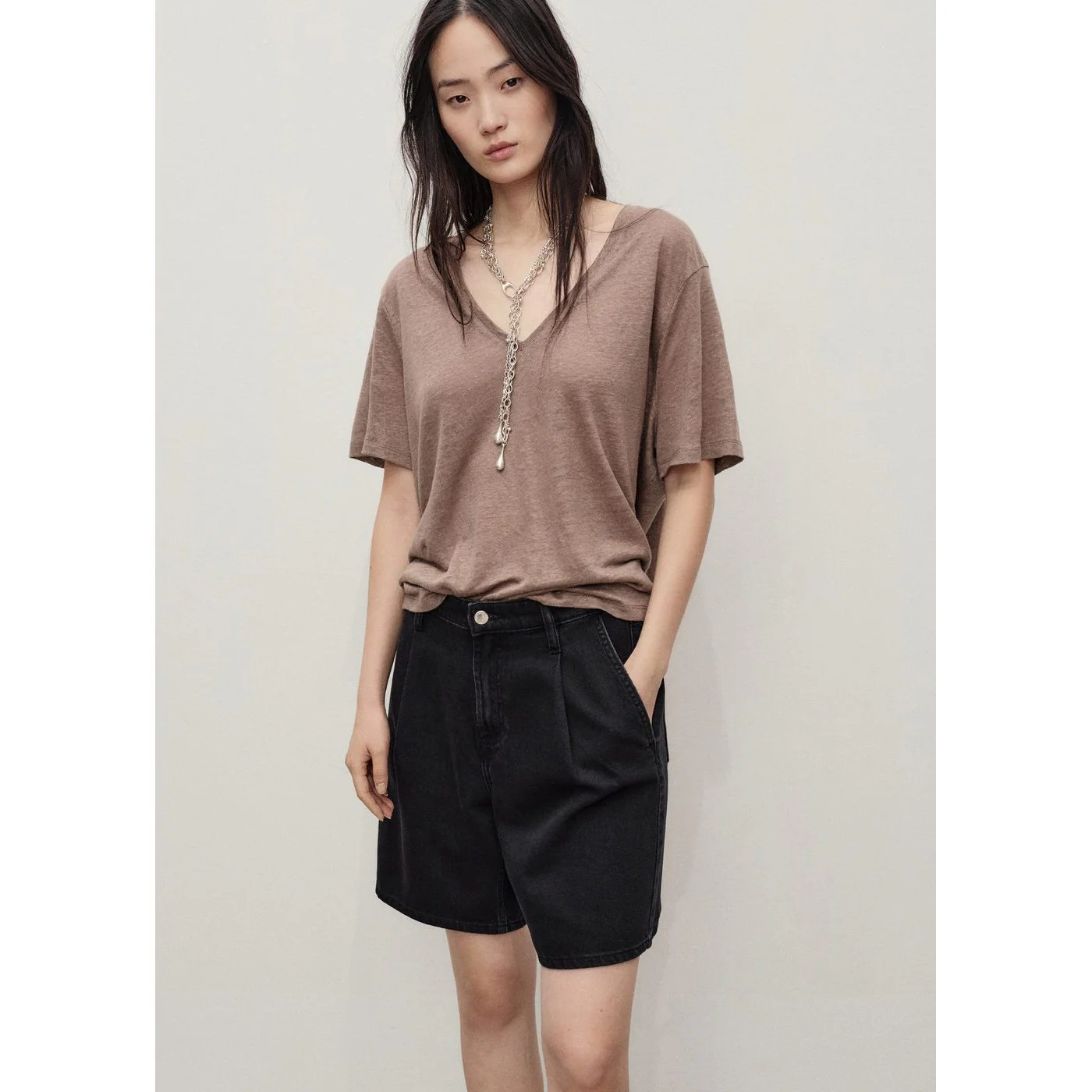 Bermuda Shorts Marina - Black Denim - Image 4