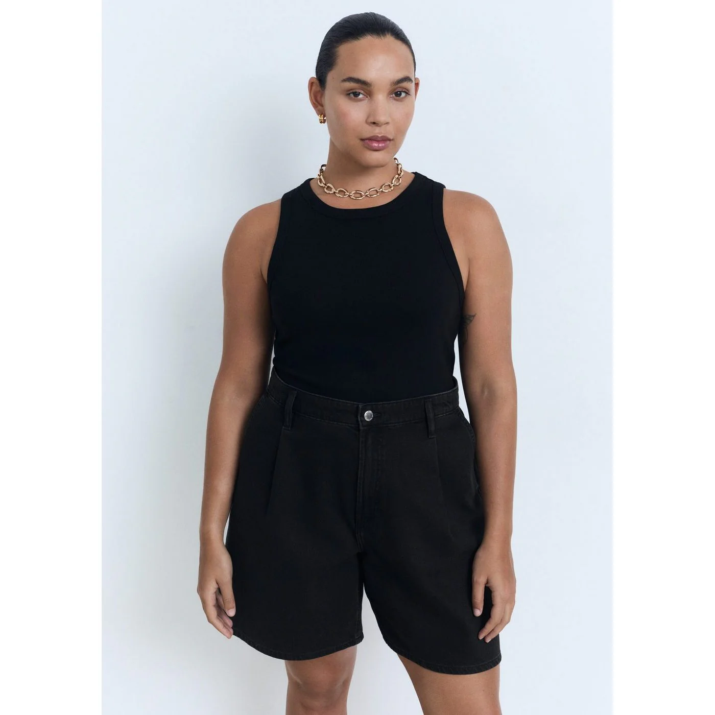Bermuda Shorts Marina - Black Denim - Image 7