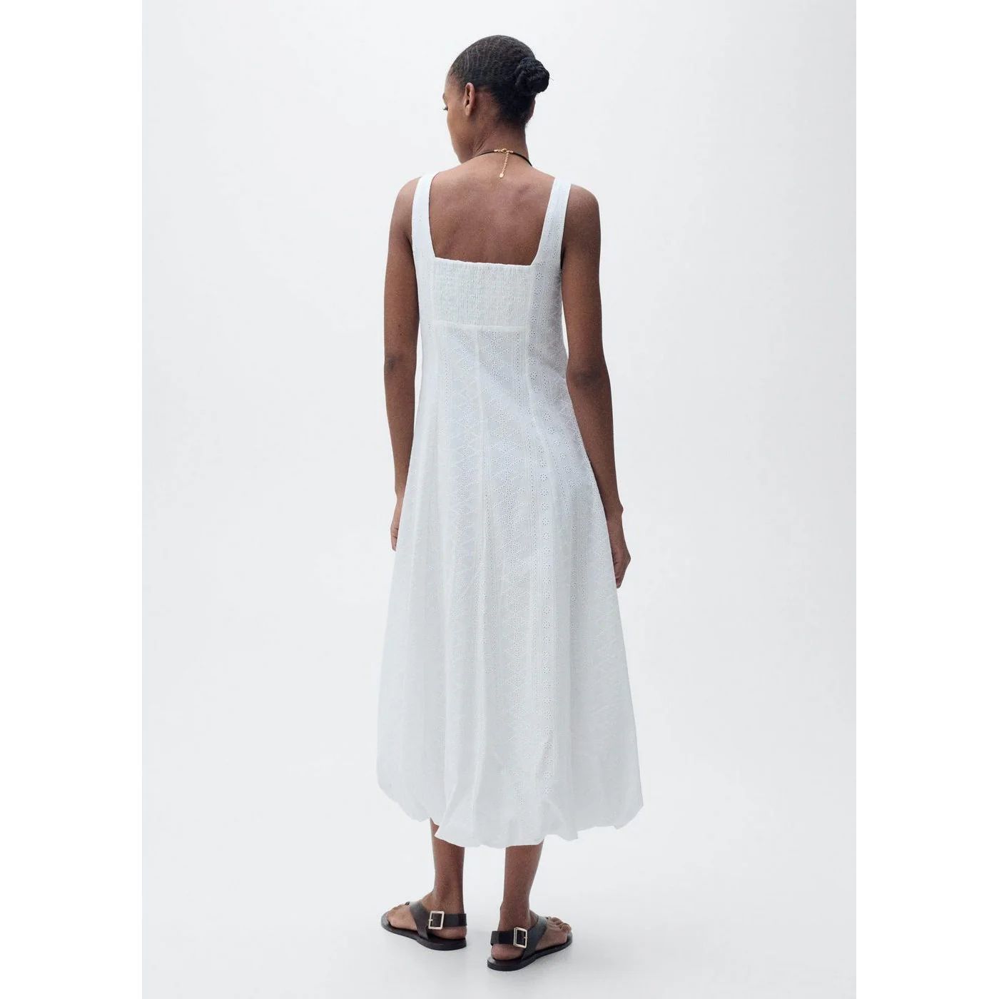 Robe Pleats - Blanc - Image 3