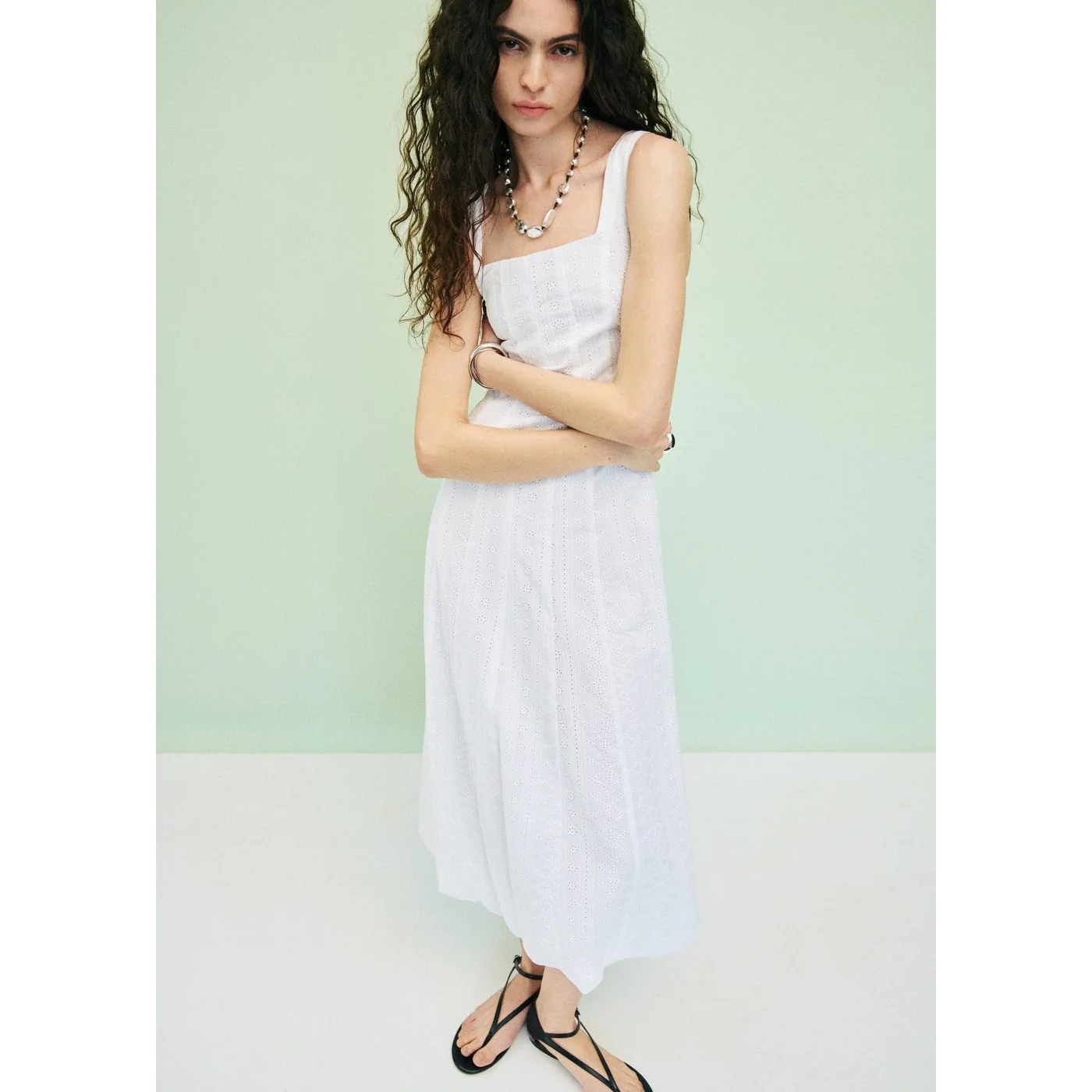 Robe Pleats - Blanc - Image 5