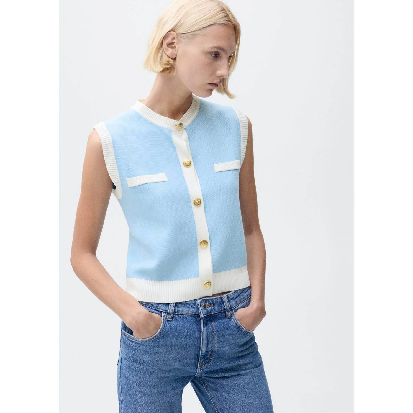 Gilet Pia - Turquoise - Image 2