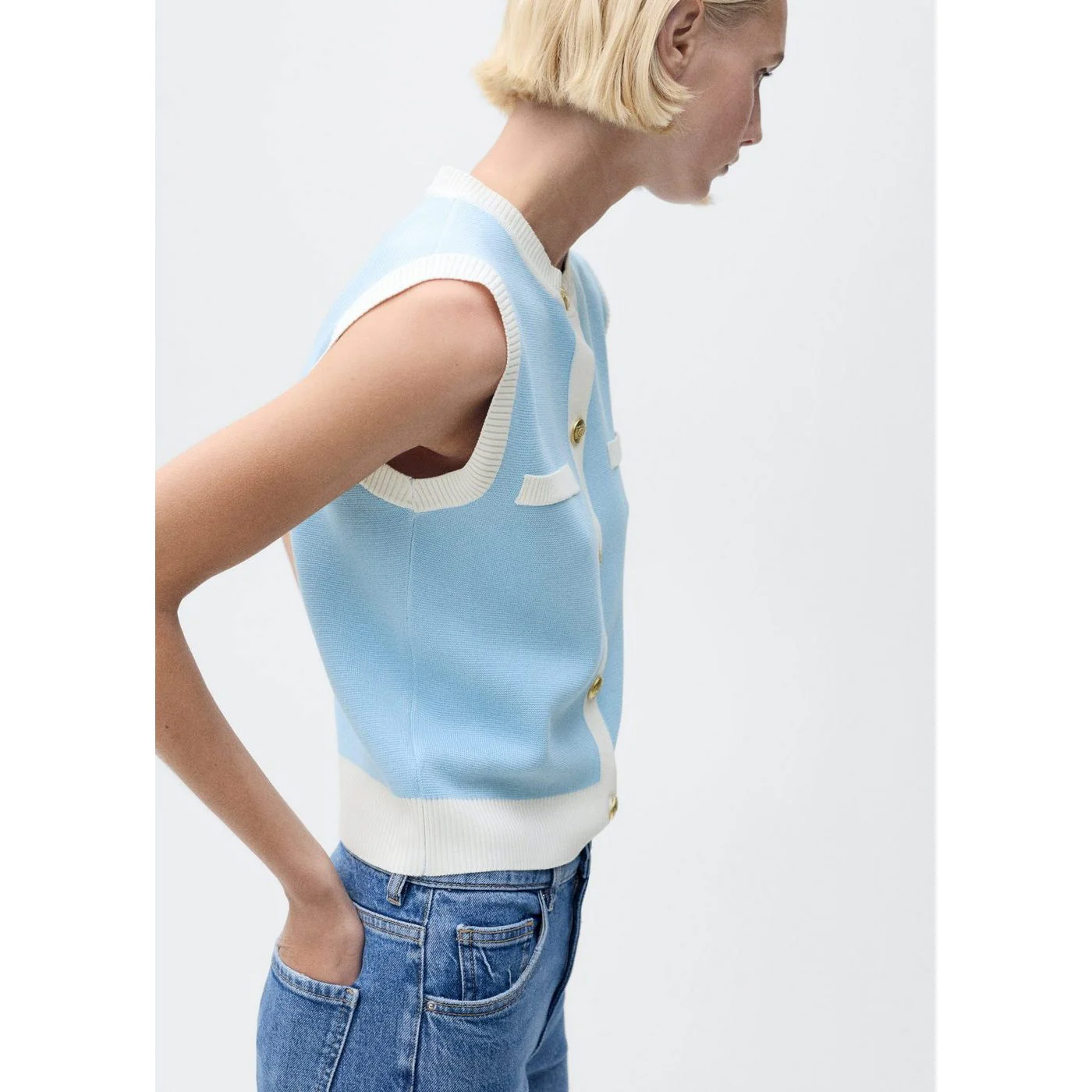 Gilet Pia - Turquoise - Image 5