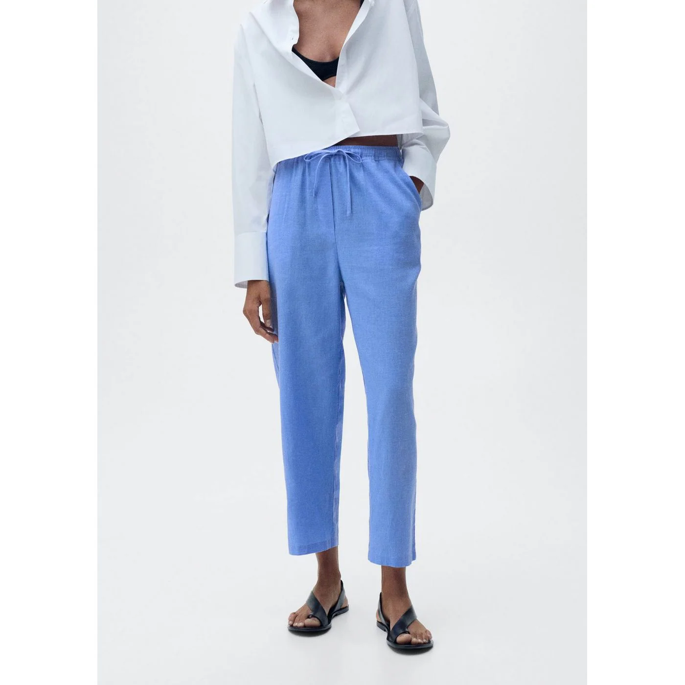 Pantalon Linen - Bleu - Image 2