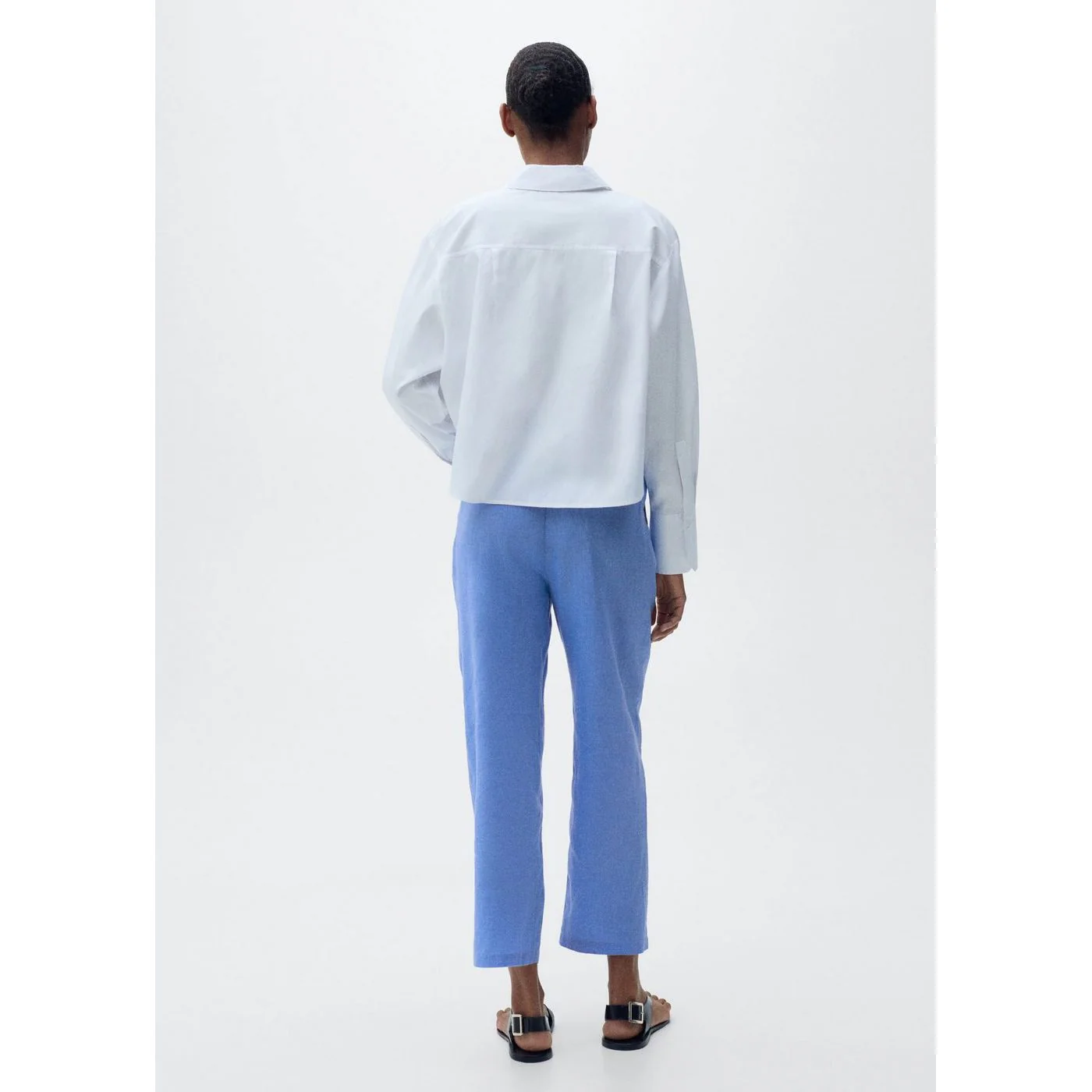Pantalon Linen - Bleu - Image 3