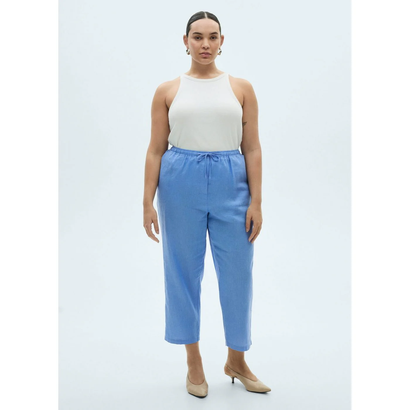 Pantalon Linen - Bleu - Image 5