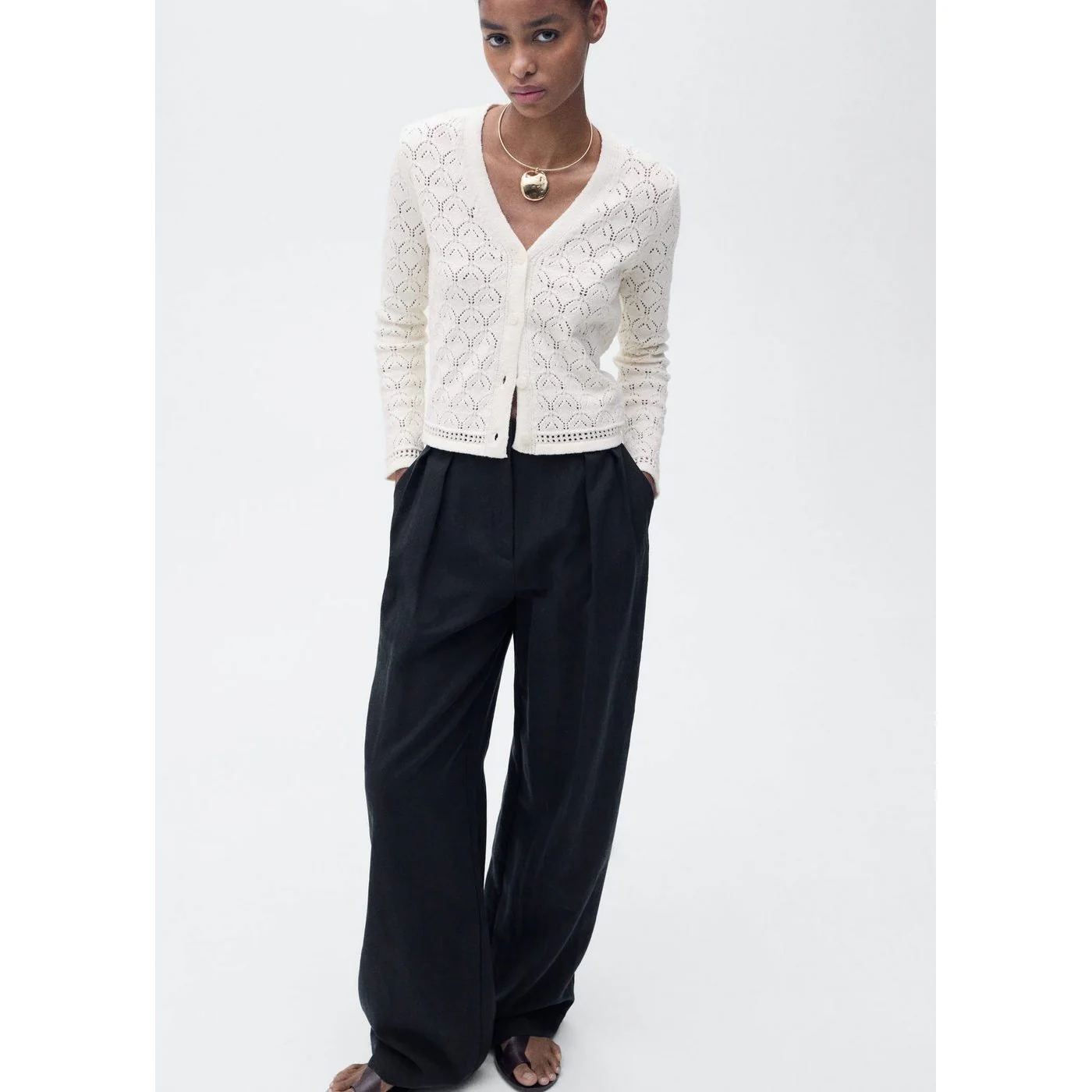 Cardigan Sito - Ecru - Image 5