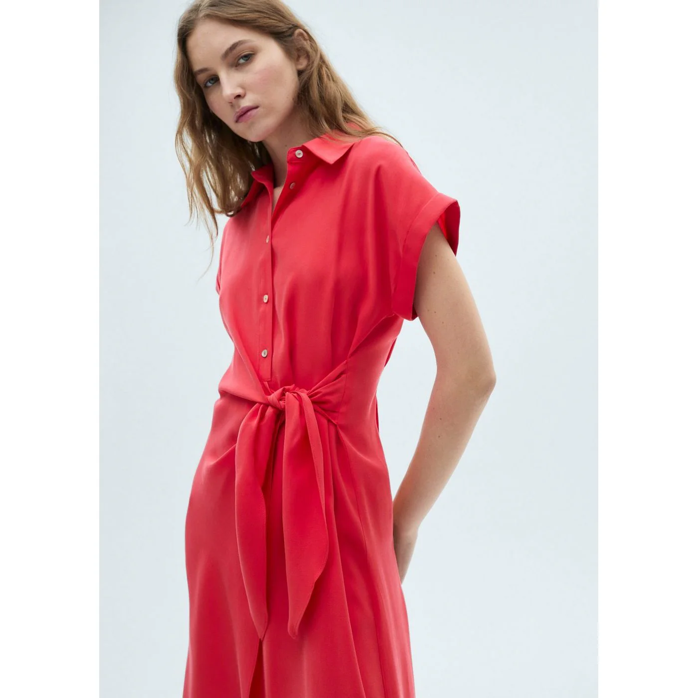 Robe Bosco-W - Rouge Corail - Image 2