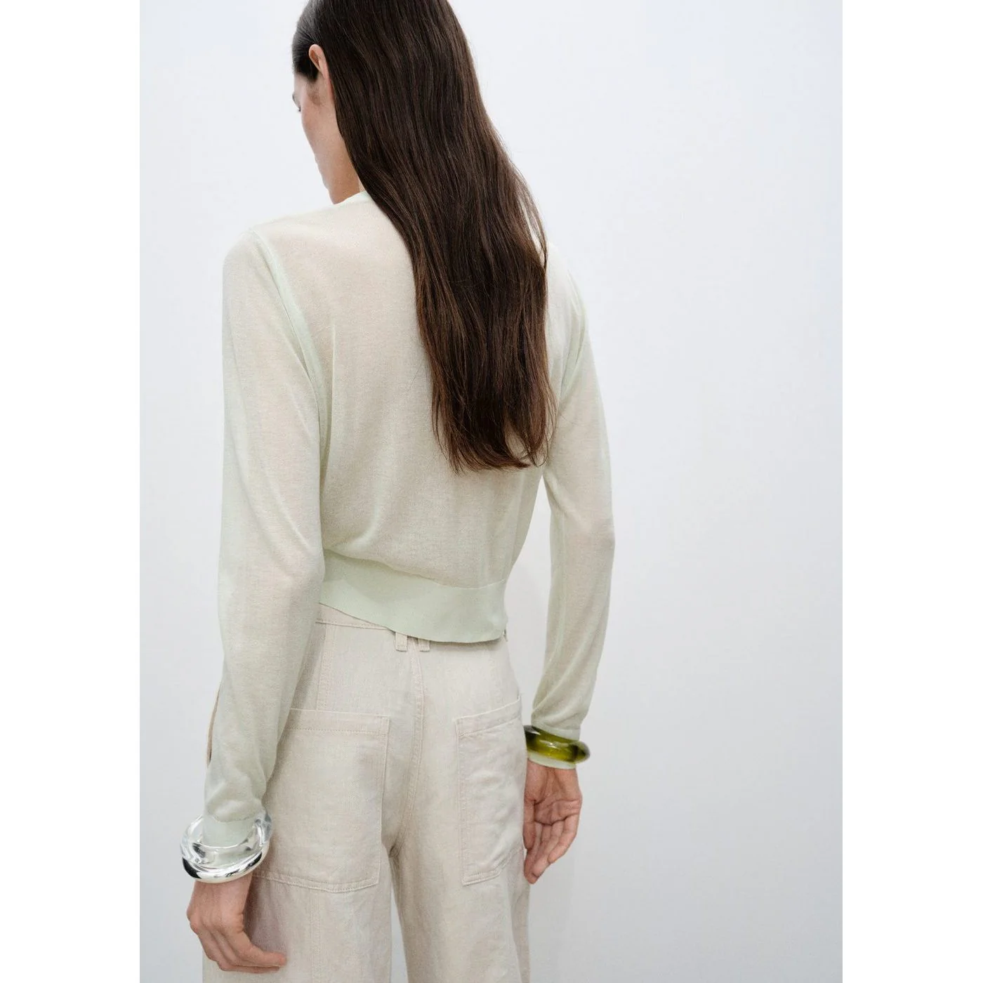 Cardigan Transpar - Vert D'Eau - Image 3