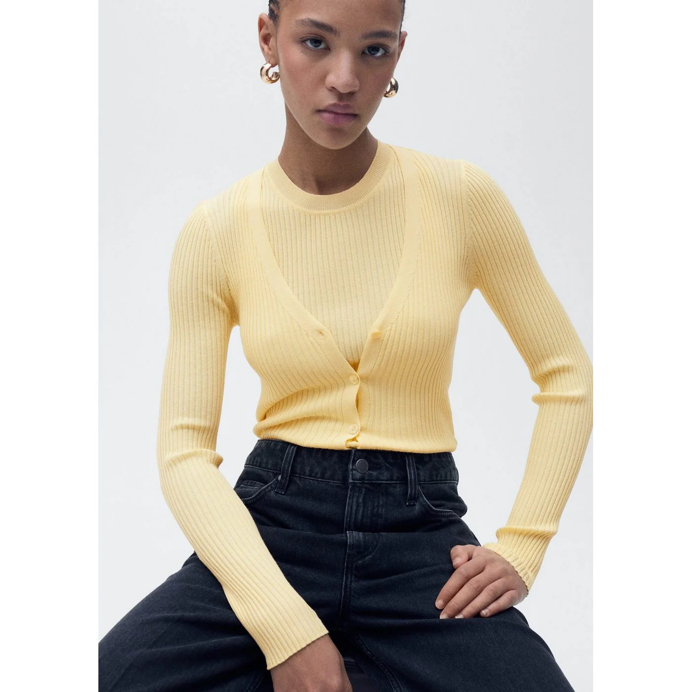 Cardigan Bugambi - Jaune - Image 2