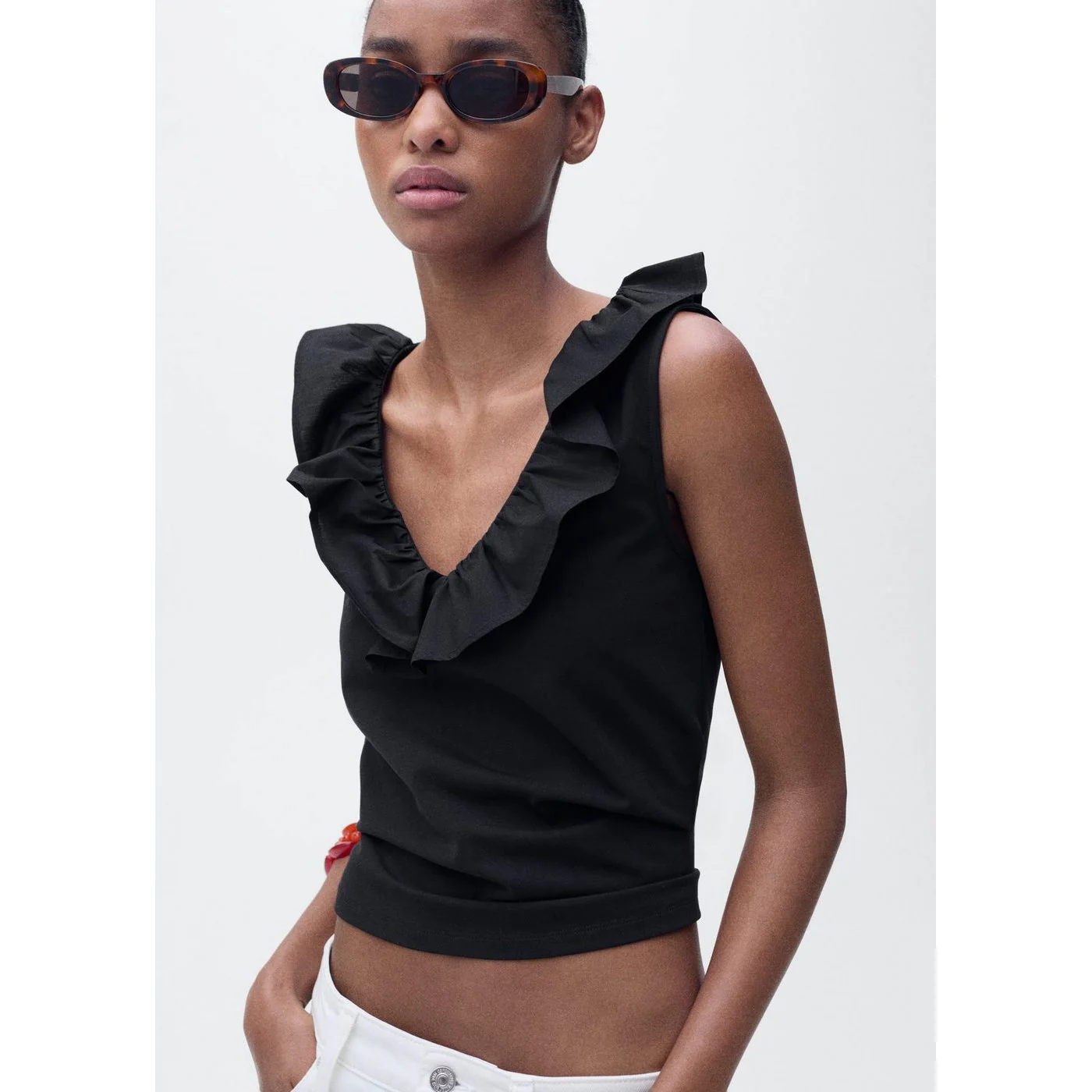 Top Volant - Black - Image 5