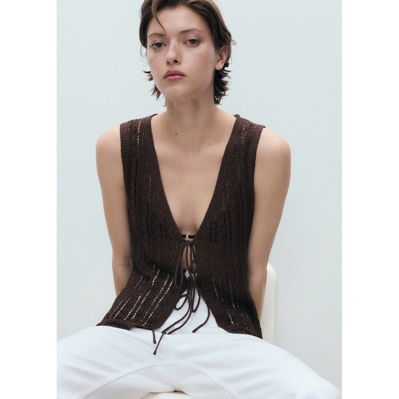 Gilet Magnolia - Chocolat - Image 2