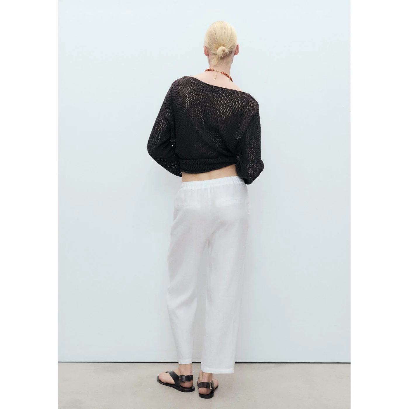 Pantalon Linen - Off White - Image 3