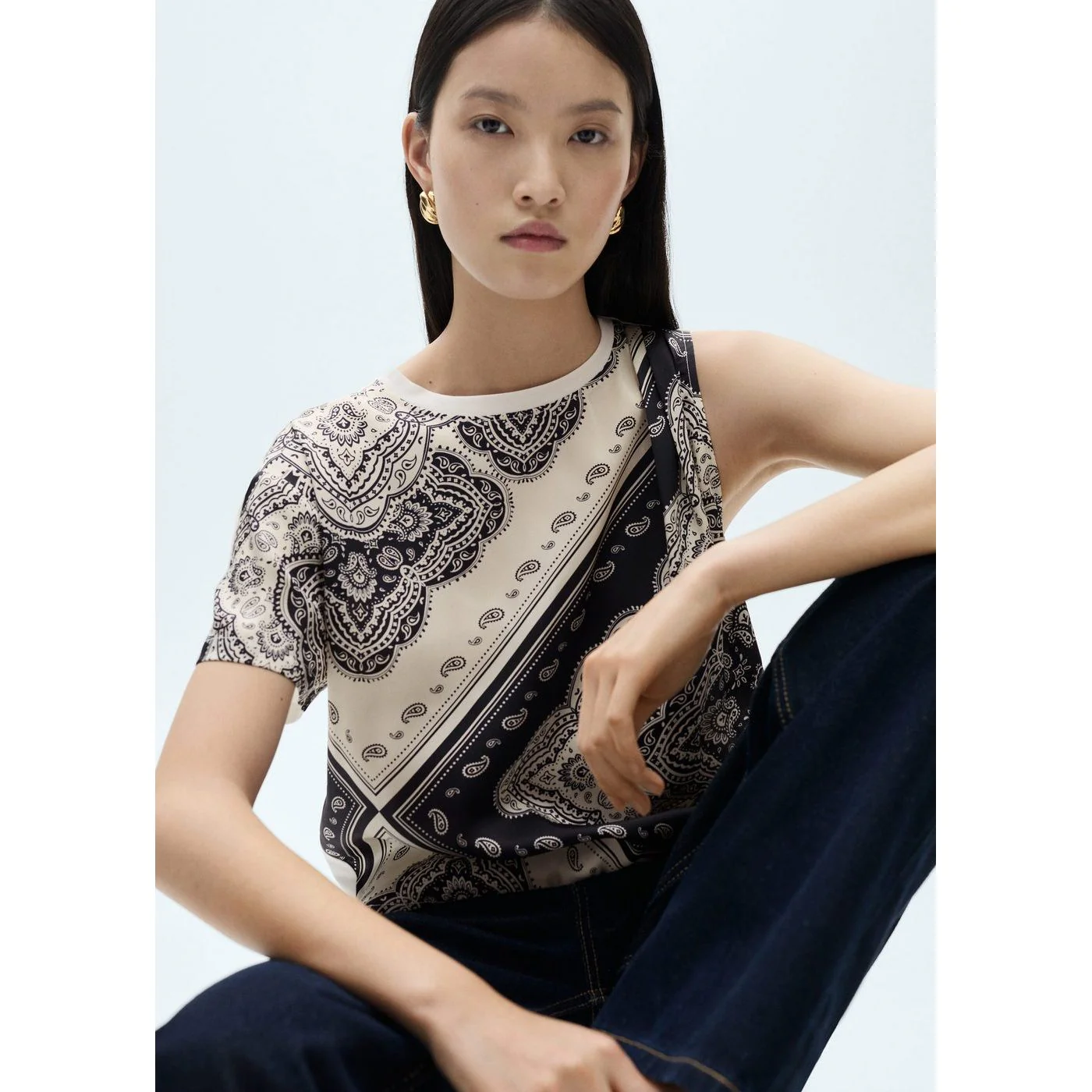 T-Shirt Paisley-H - Off White - Image 5