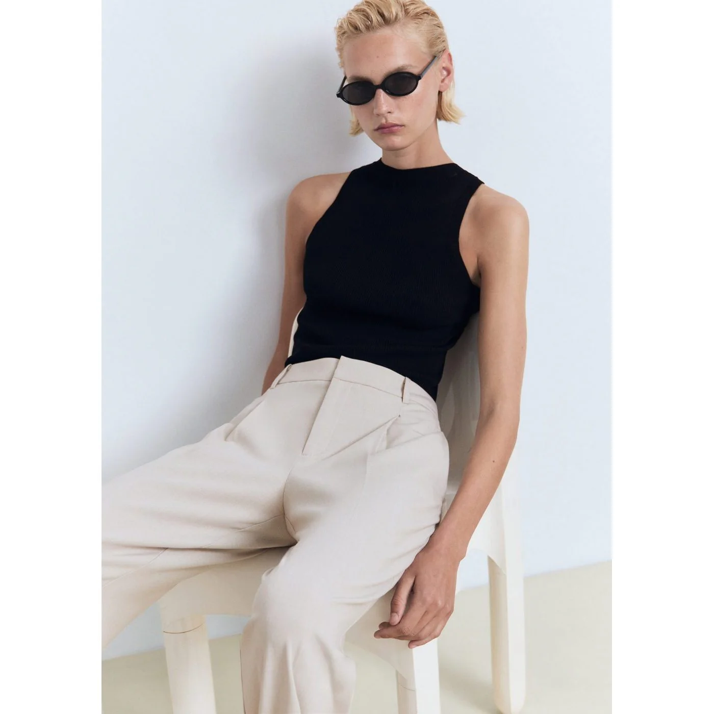 Pantalon Cesarv - Beige - Image 5