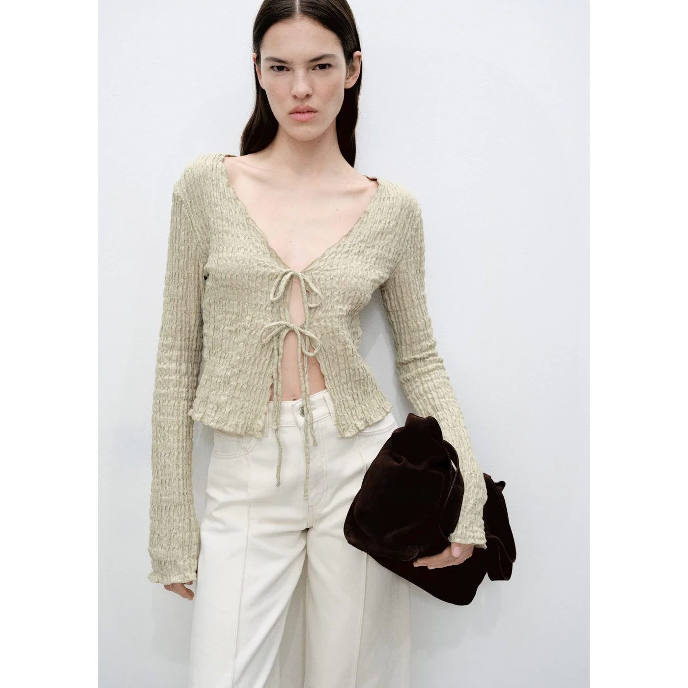 Cardigan May - Light/Pastel Grey - Image 2
