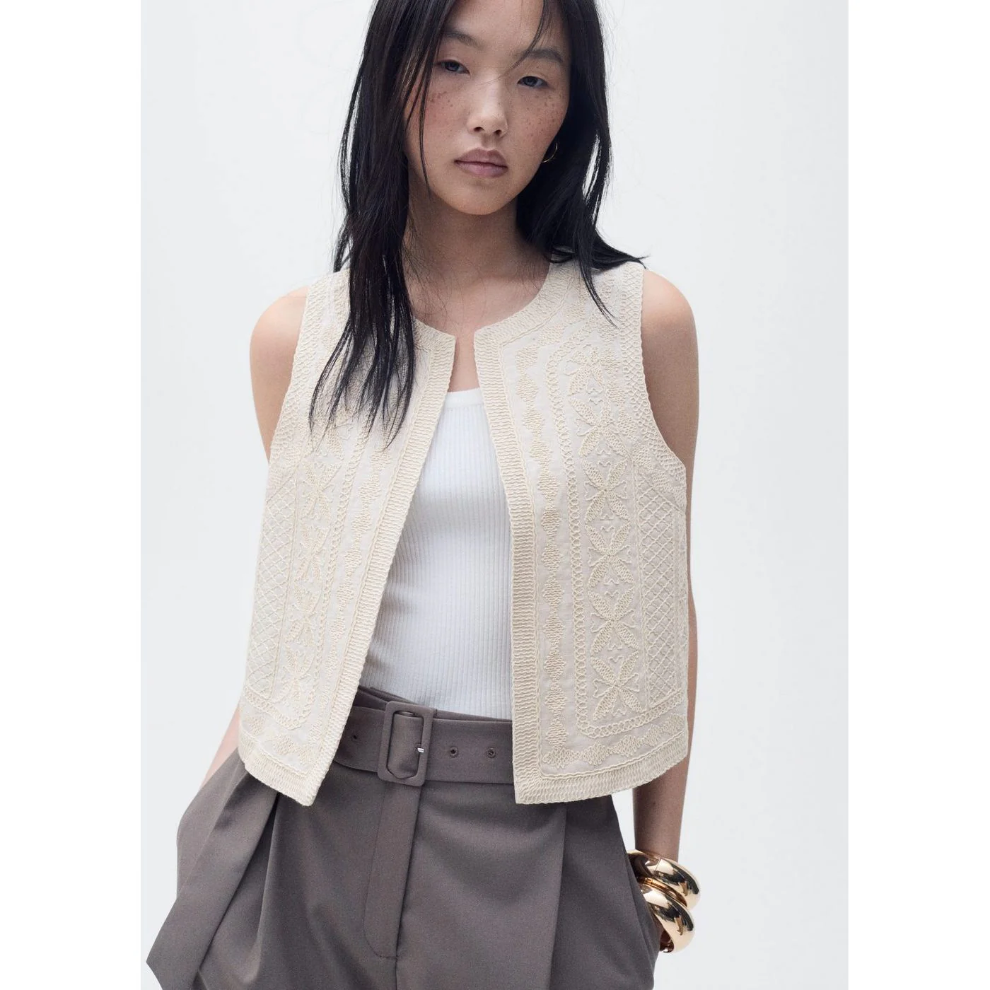 Manteau Brod - Ecru - Image 2