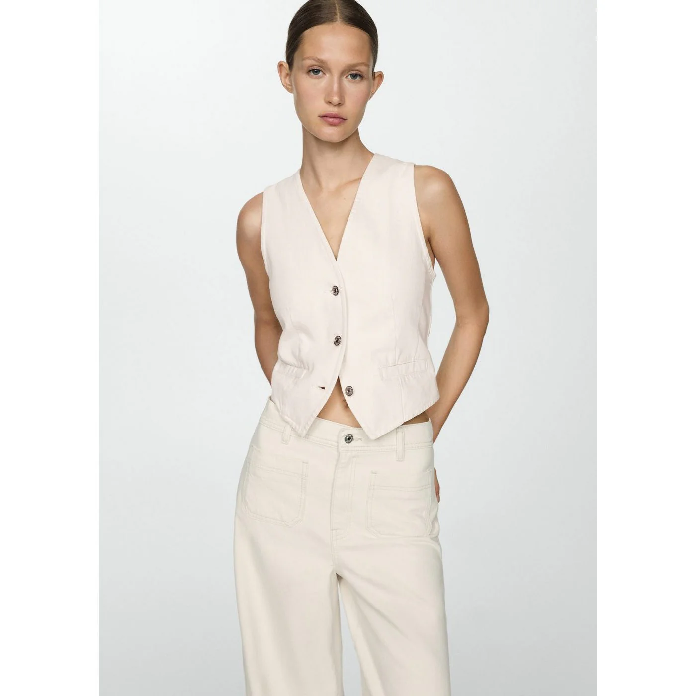 Gilet Taylor - Blanc Cassé - Image 2